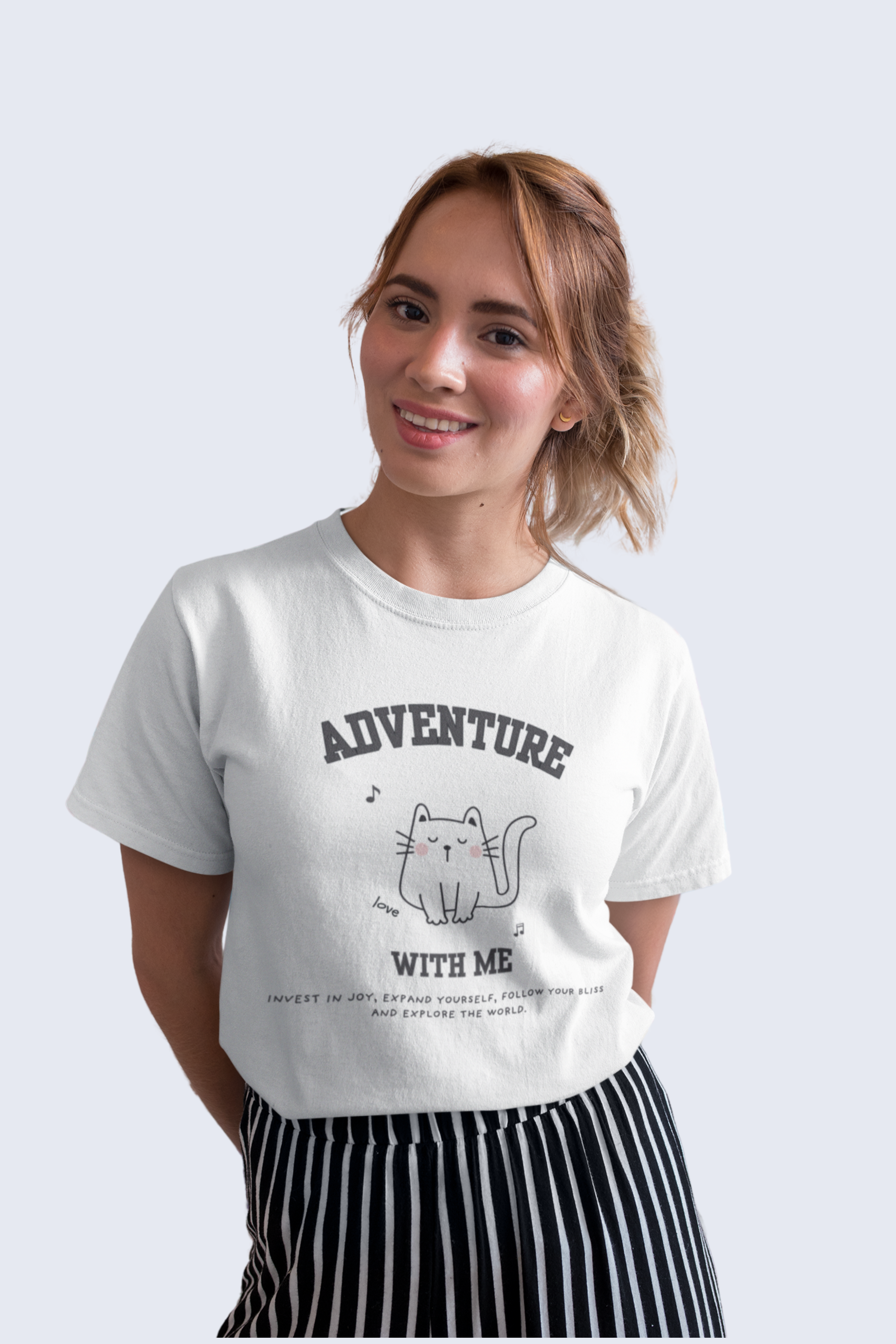 Adventure with Me Cat Relaxed Tee