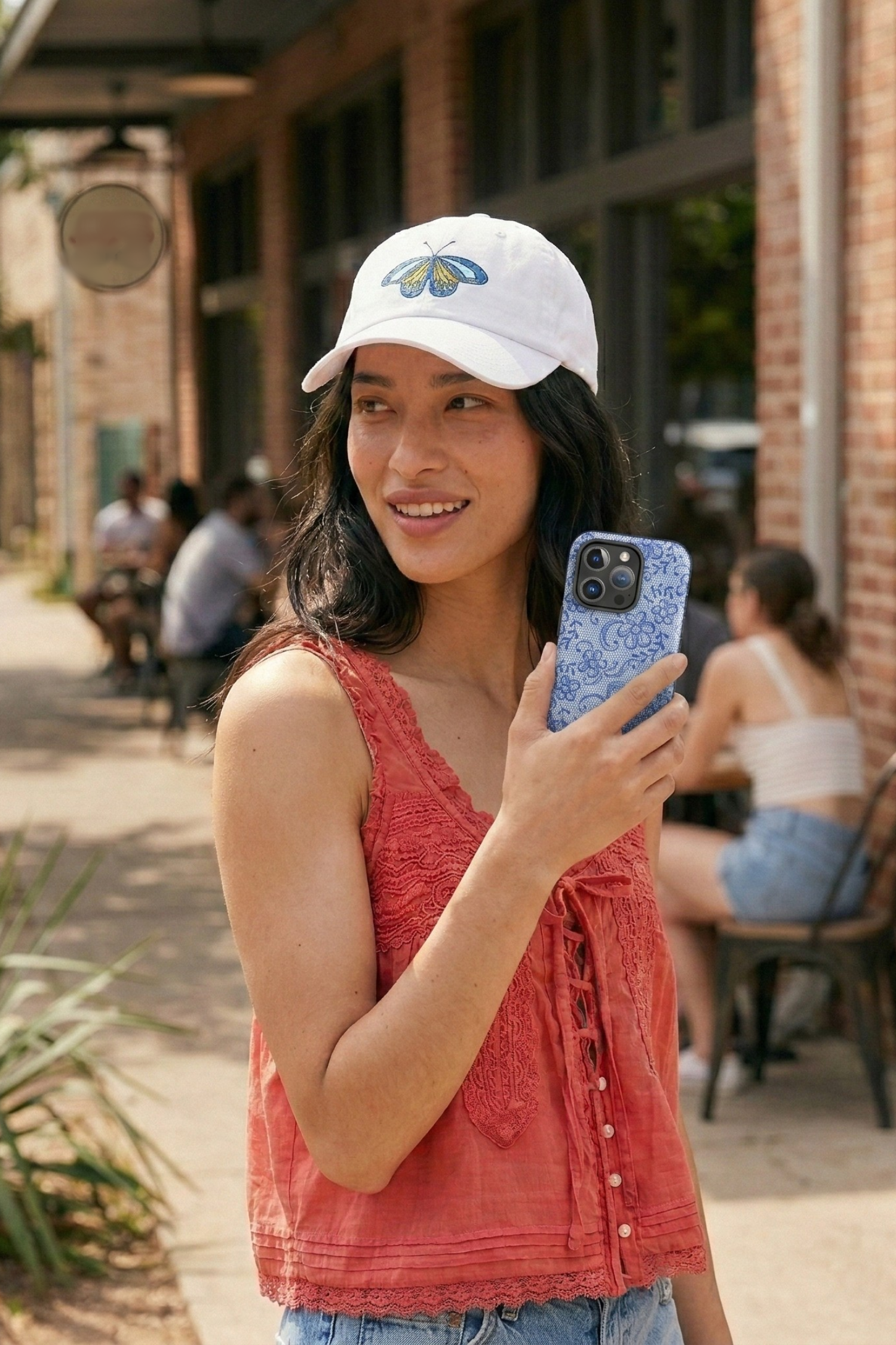 Butterfly Eye Embroidered Dad Hat