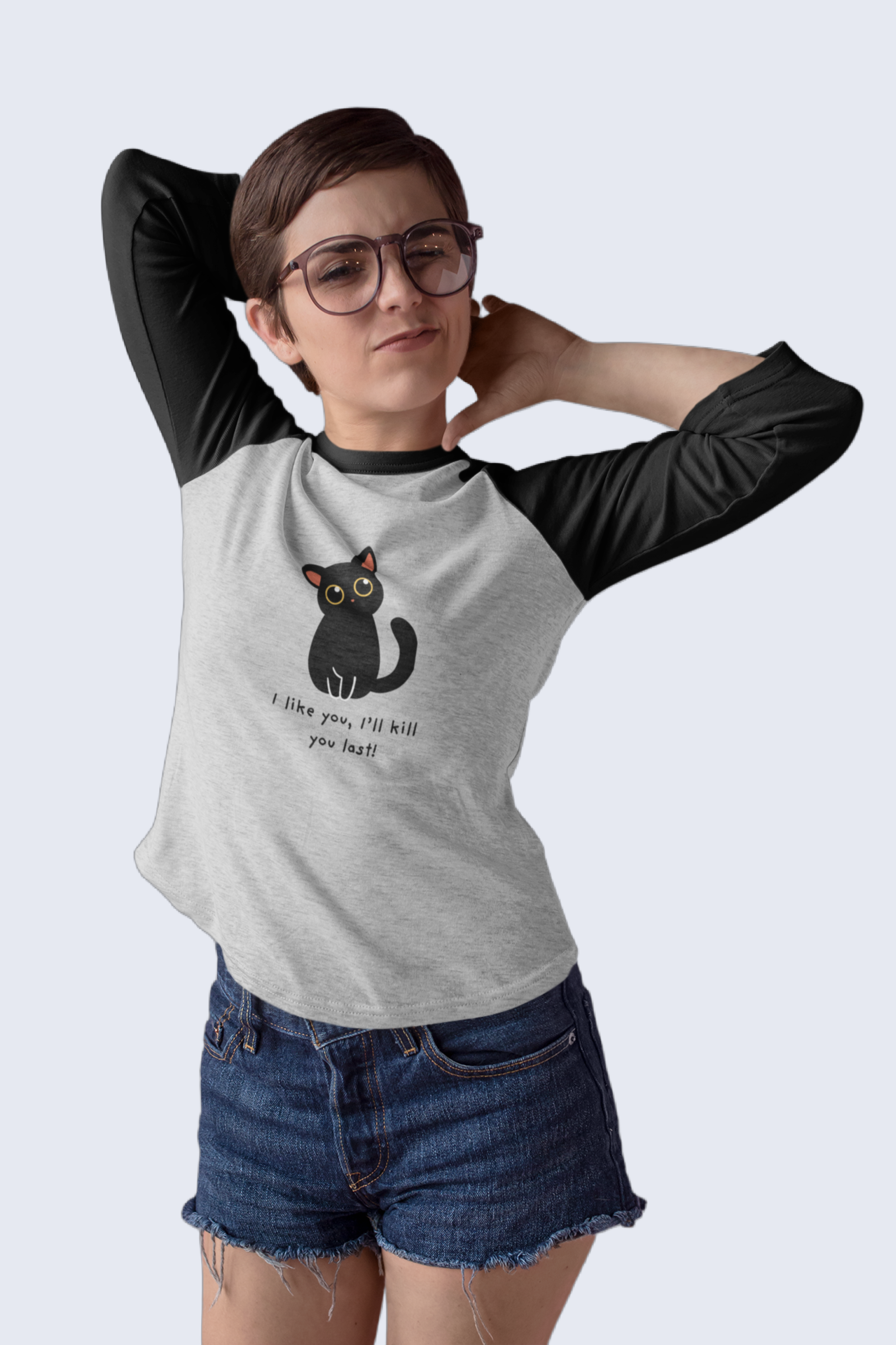 Mischief Kitty Raglan Shirt