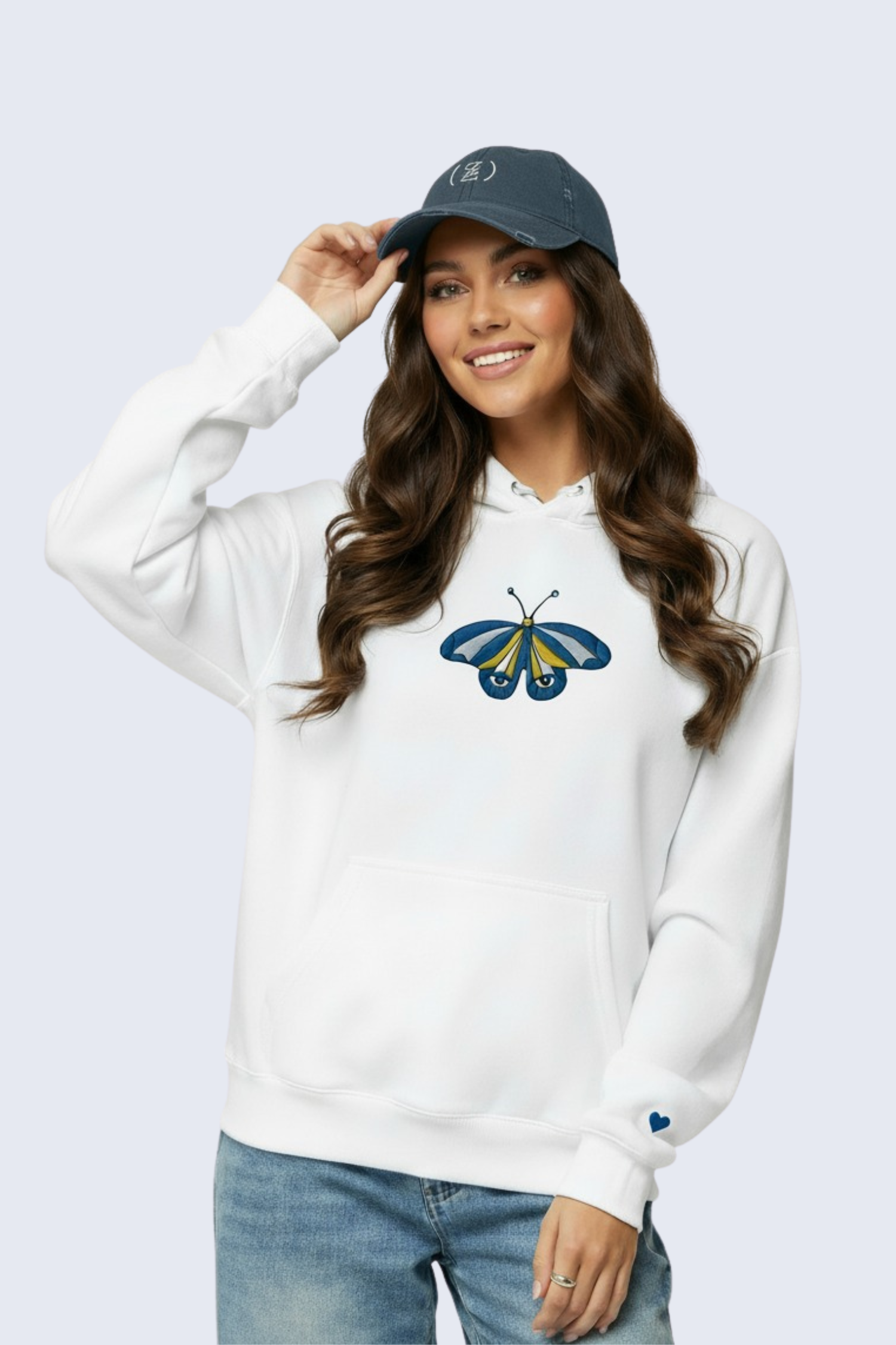 Eye of the Butterfly Embroidered Hoodie