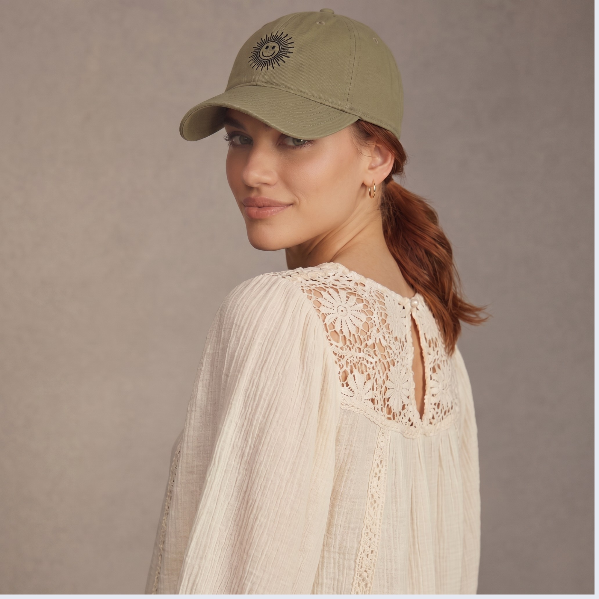 Smiley Sun Organic Cotton Dad Hat