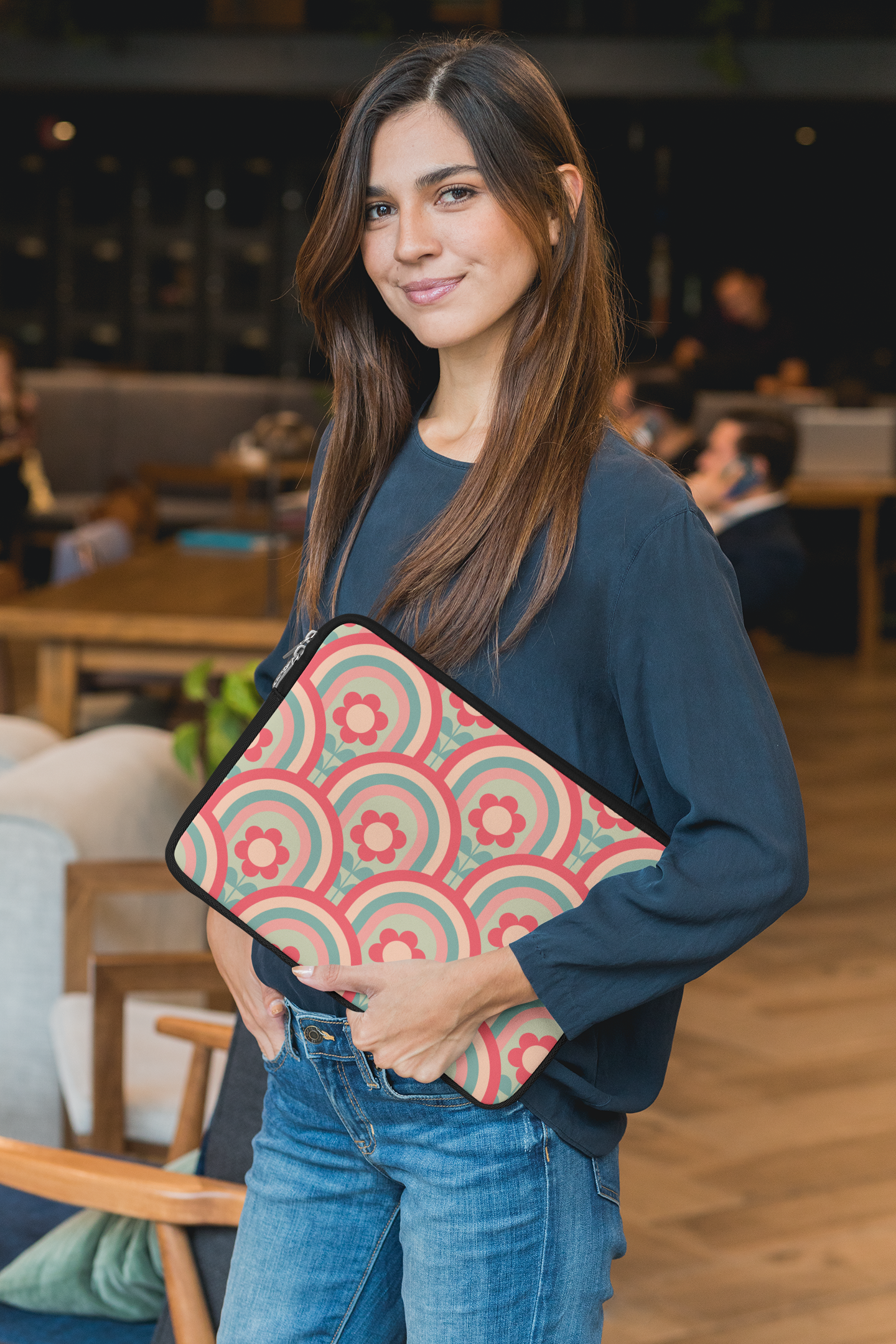 Retro Bloom Laptop Sleeve