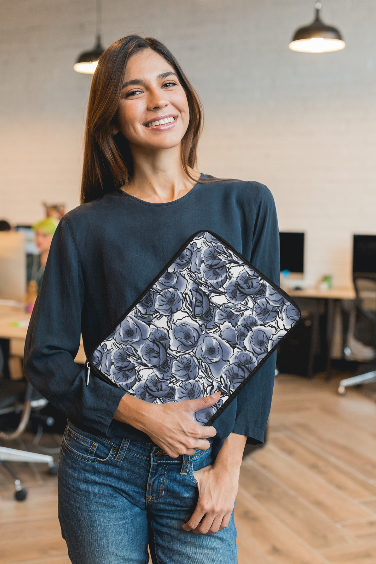 Midnight Bloom Laptop Sleeve
