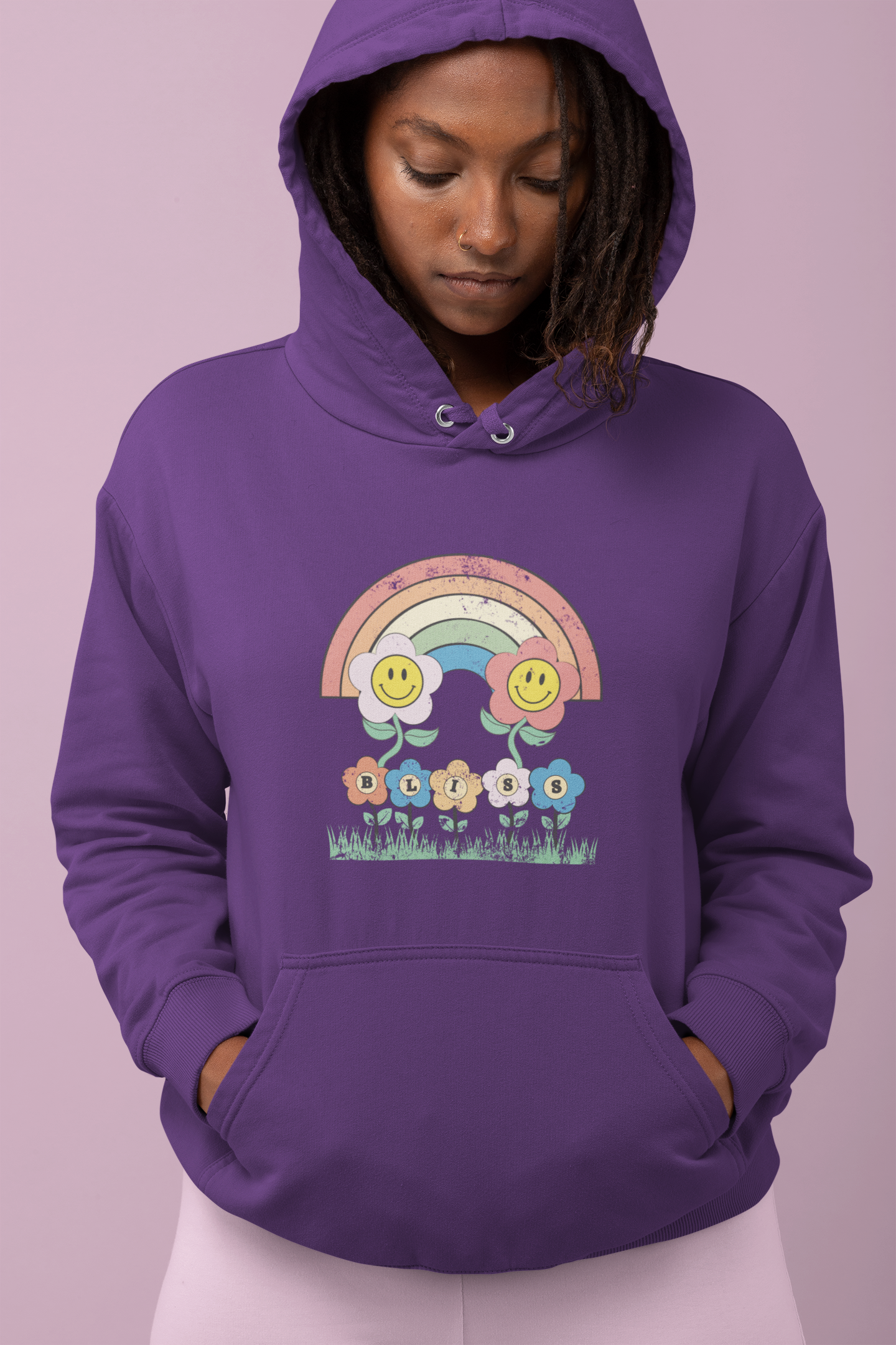 Vintage Bliss Rainbow Hoodie