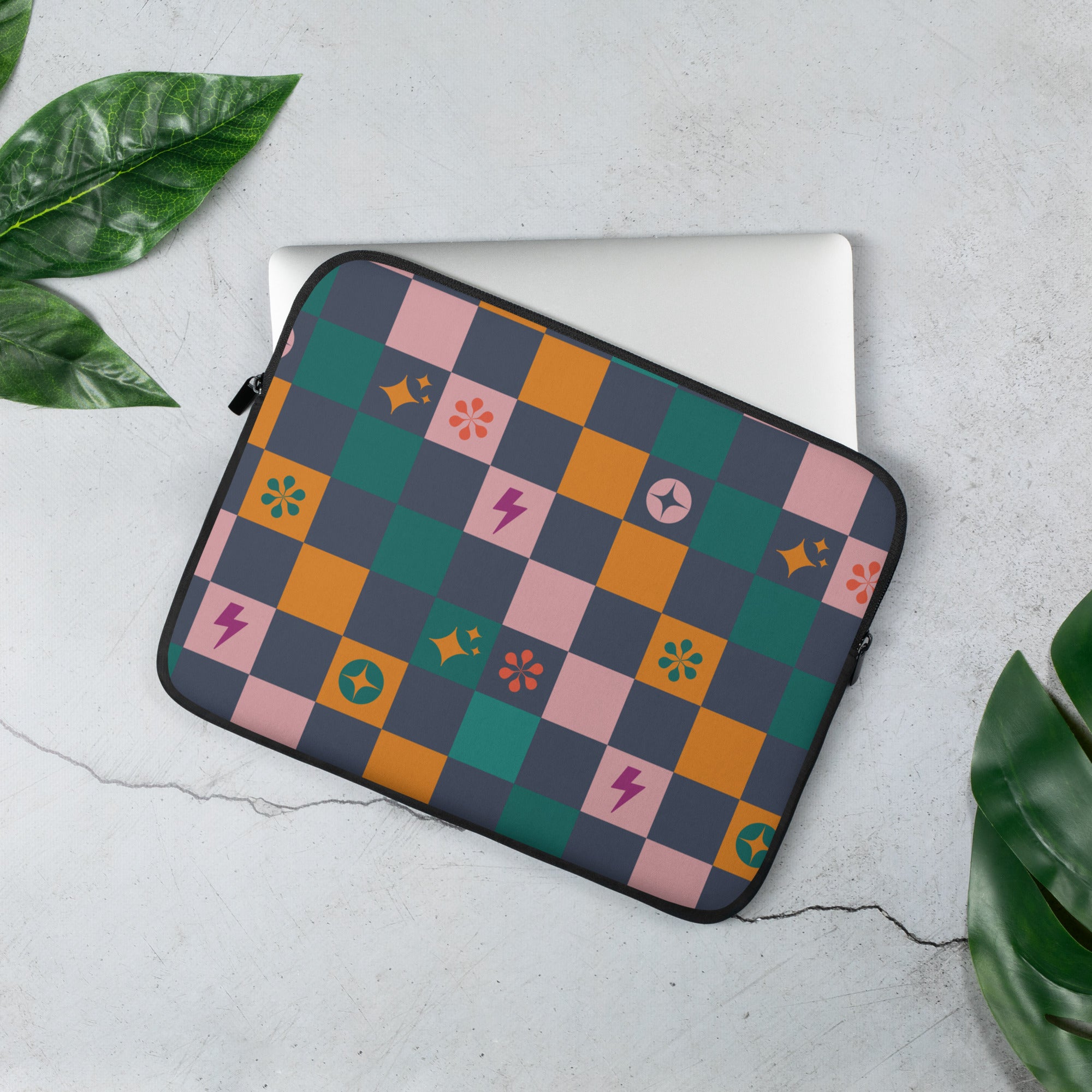 Retro Pop Checkered Laptop Sleeve