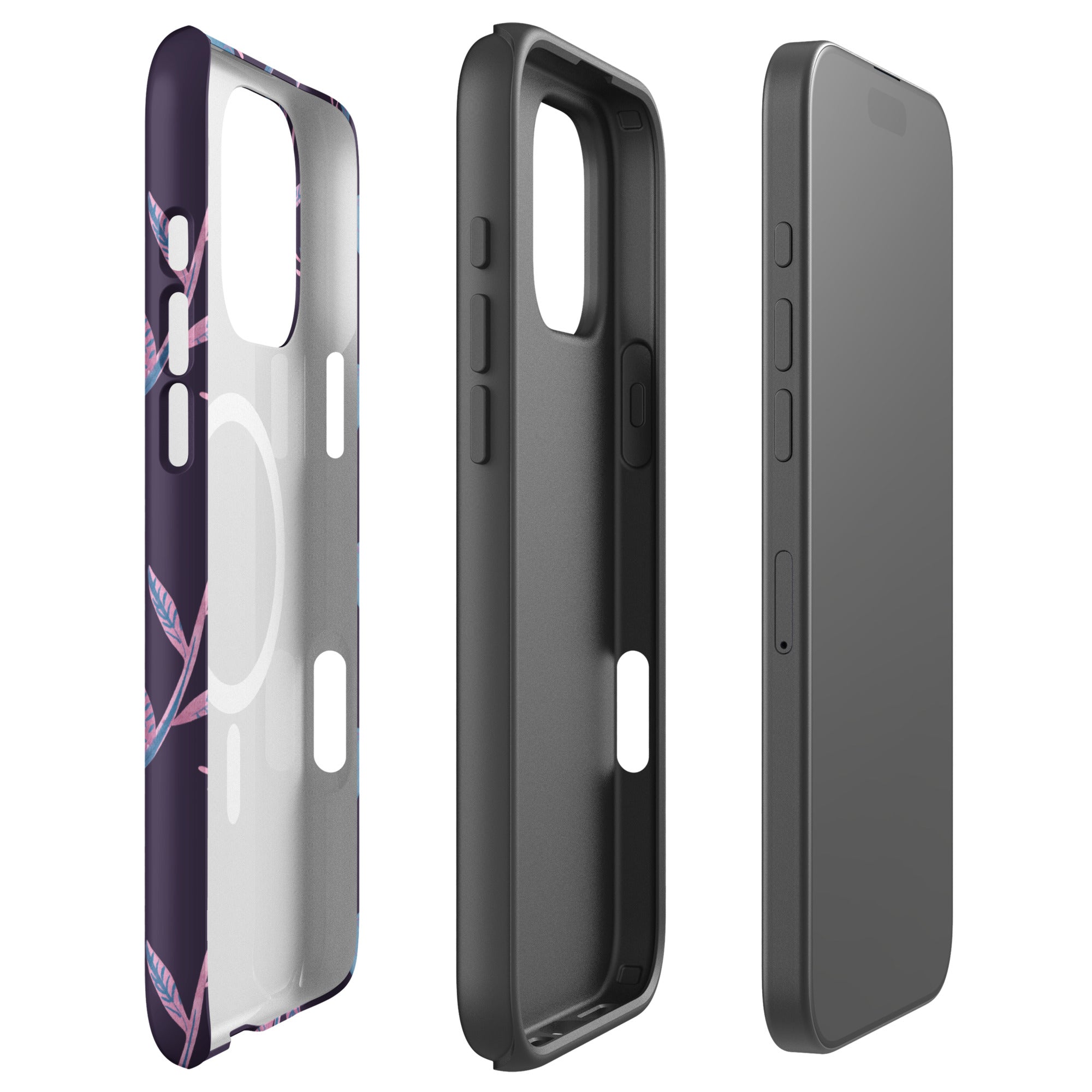 Purple Bellflower MagSafe Tough Case for iPhone