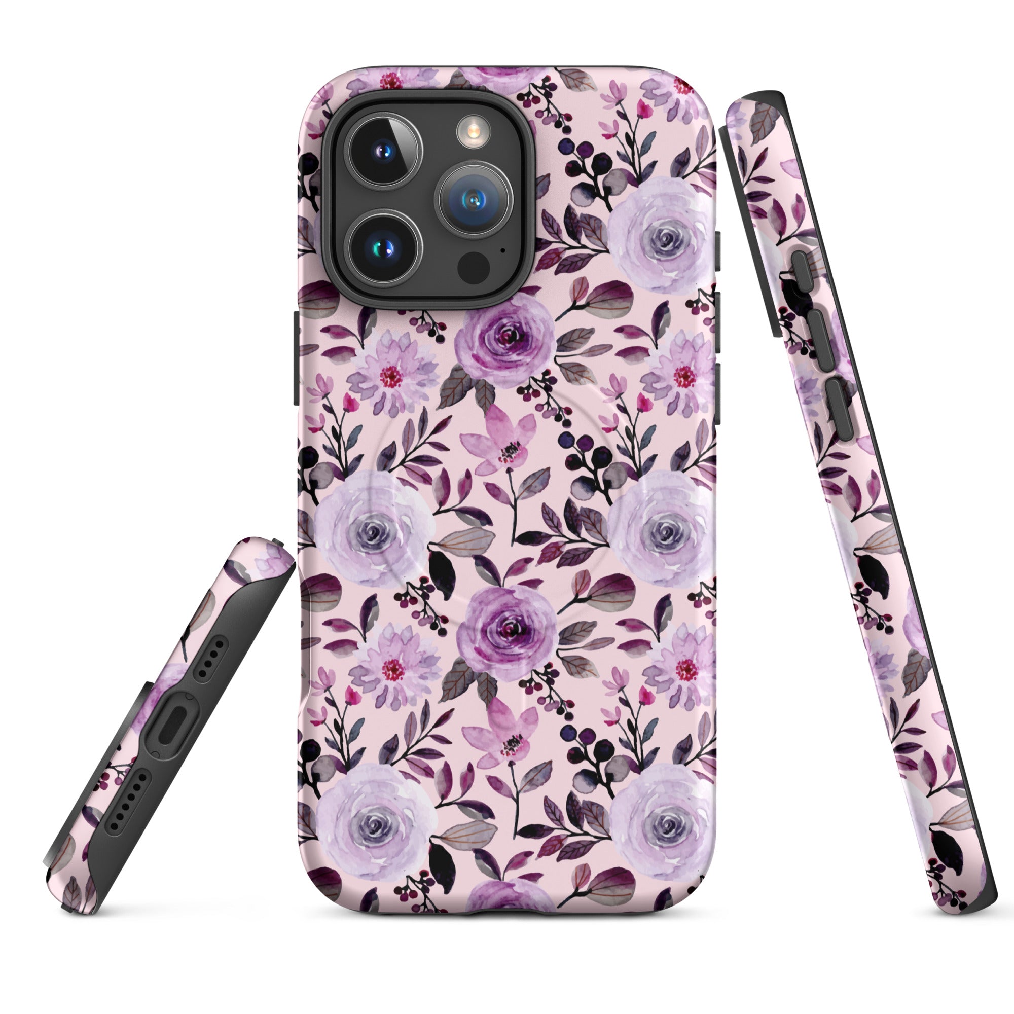 Lilac Bloom Floral MagSafe Tough Case for iPhone