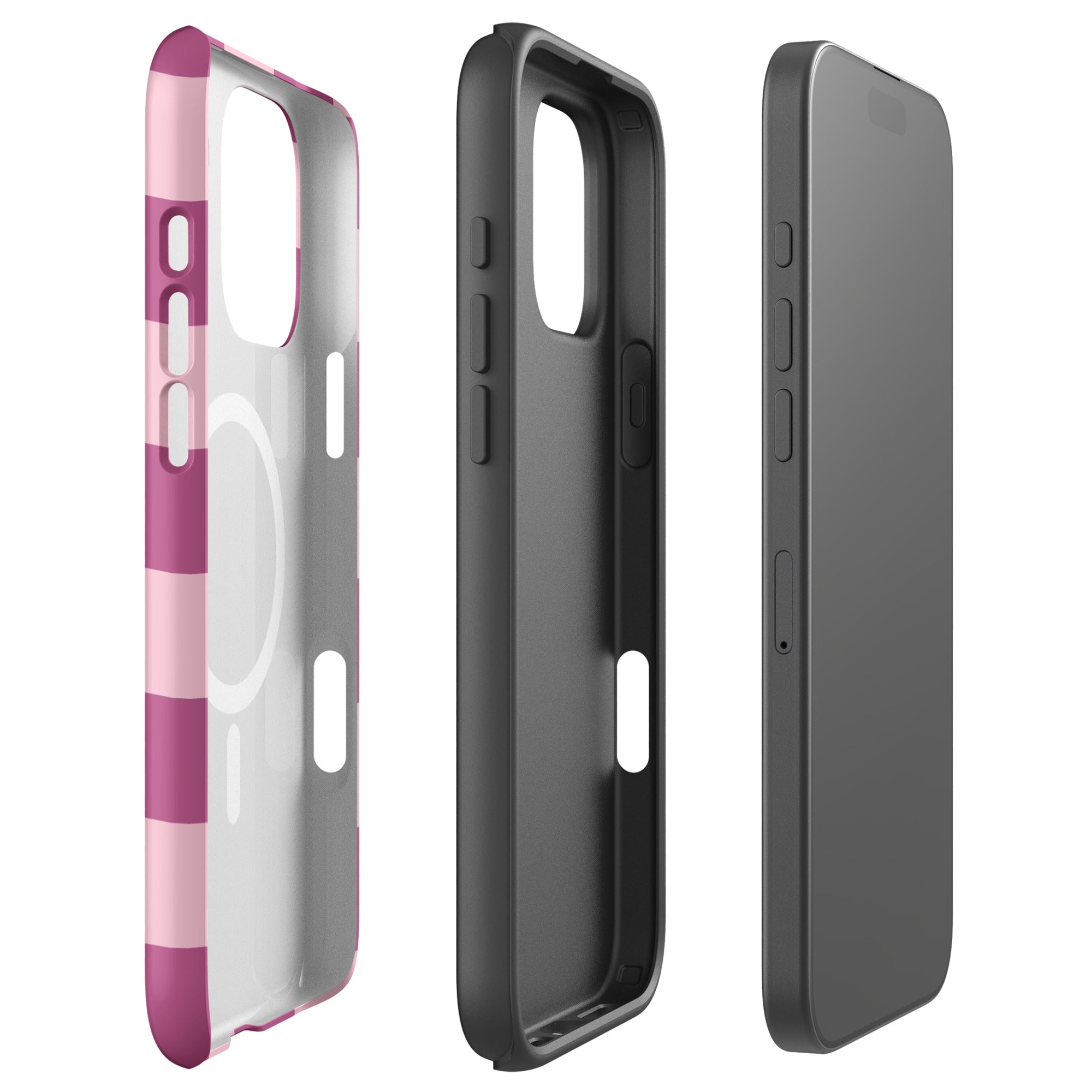 Berry Pink Checkerboard MagSafe Tough Case for iPhone