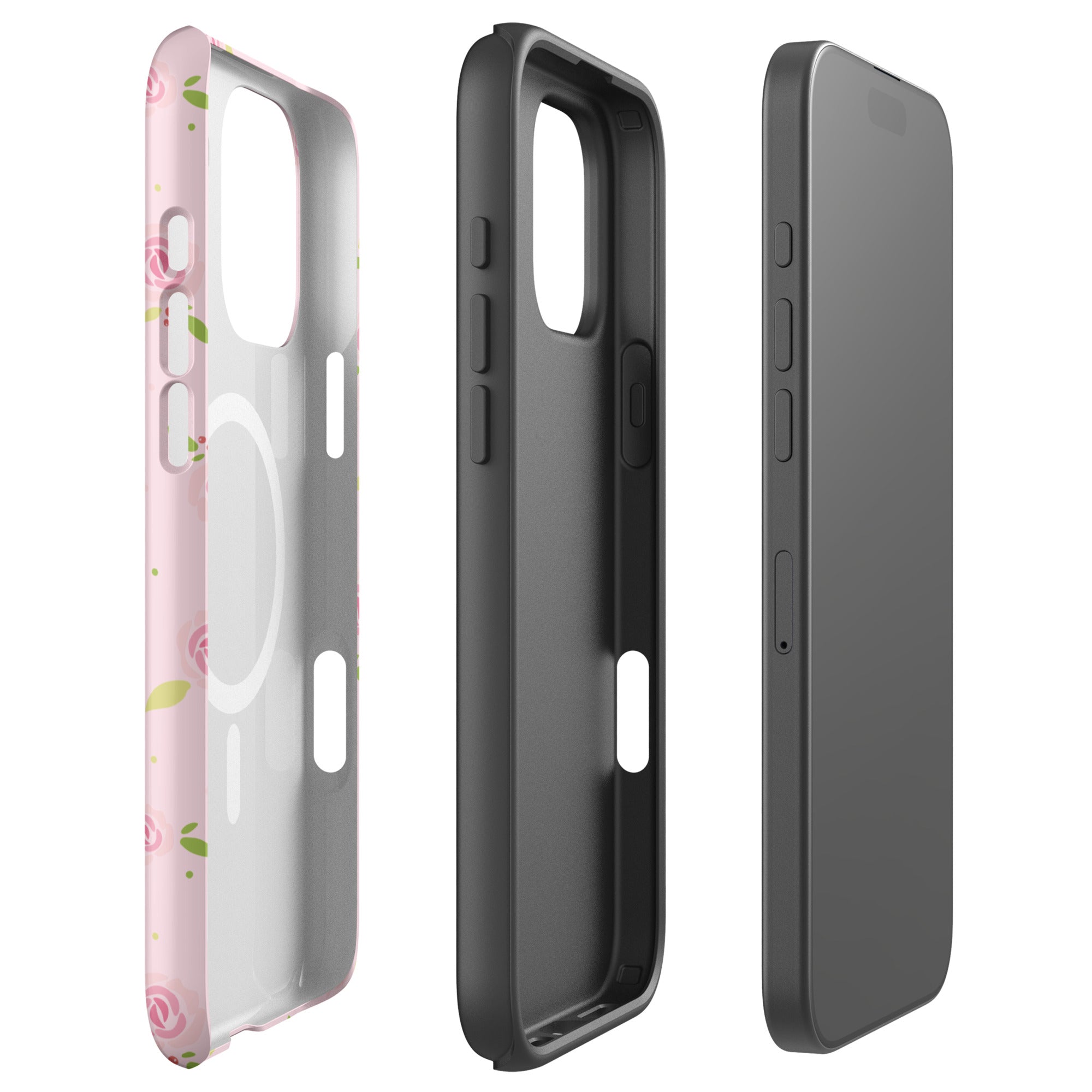 Floral Rose MagSafe Tough Case for iPhone