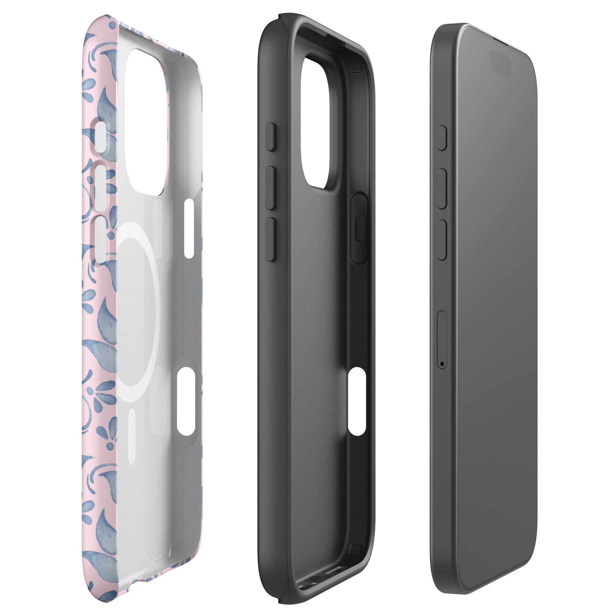 Pink Watercolor MagSafe Tough Case for iPhone