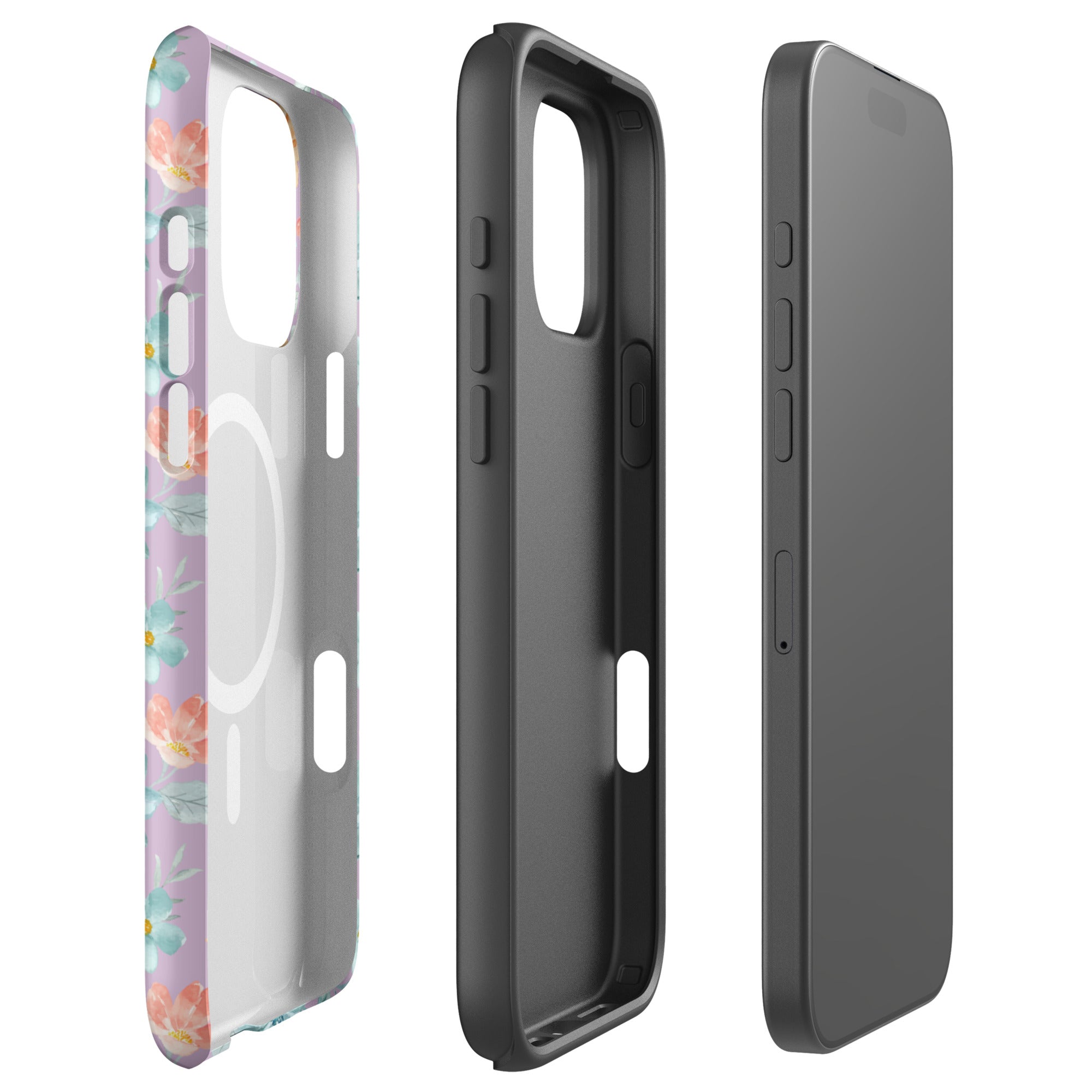 Watercolor Flowers MagSafe Tough Case for iPhone