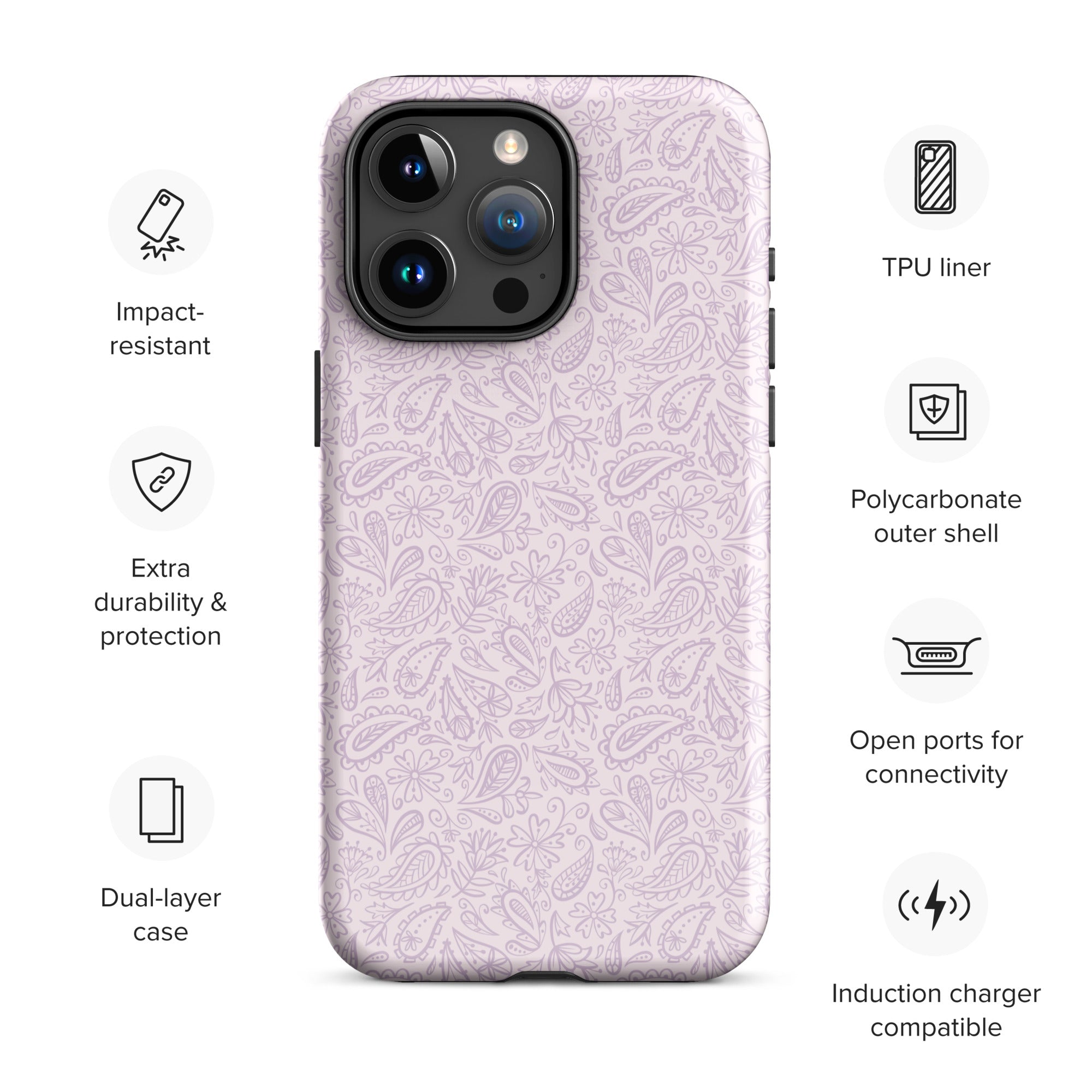 Blush Paisley Bloom Tough Case for iPhone