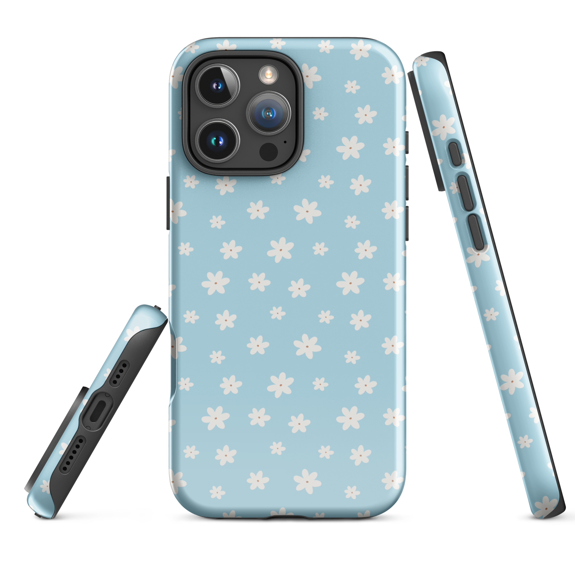 Soft Blue Daisy Tough Case for iPhone