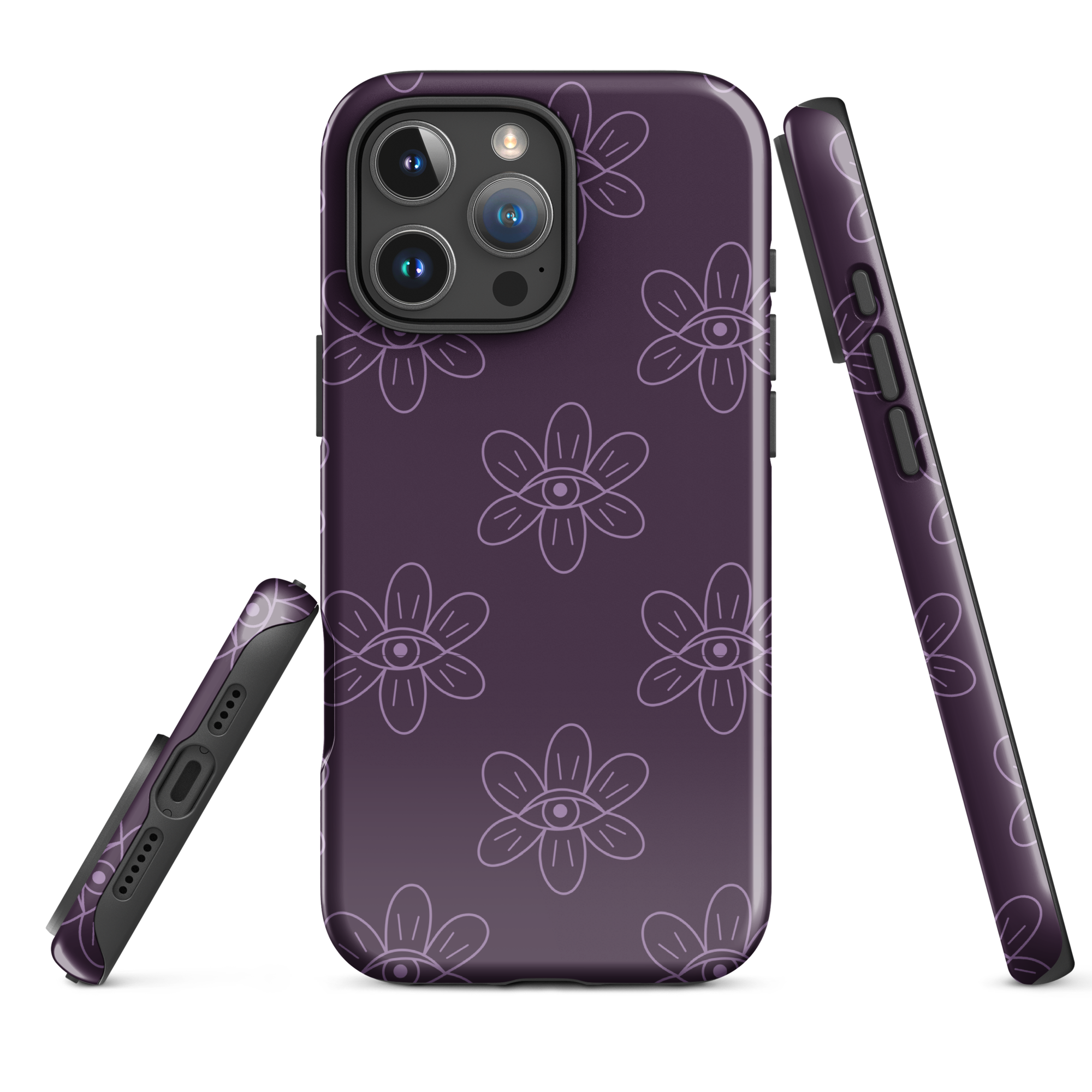 Floral All-Seeing Eye Tough Case for iPhone