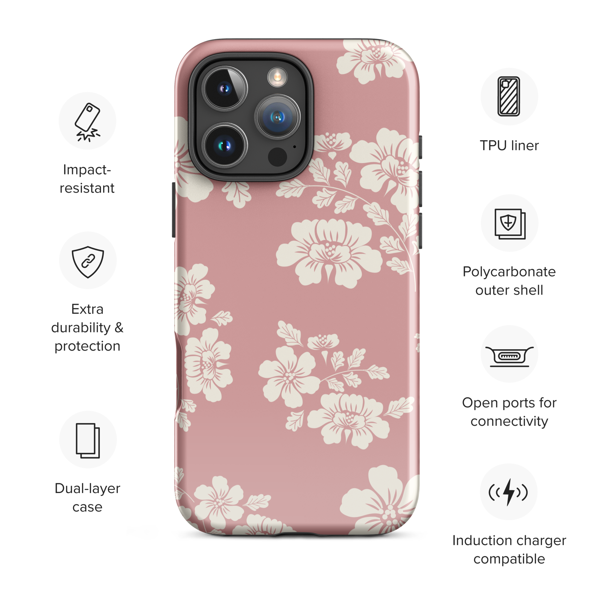 Rose Bloom Tough Case for iPhone