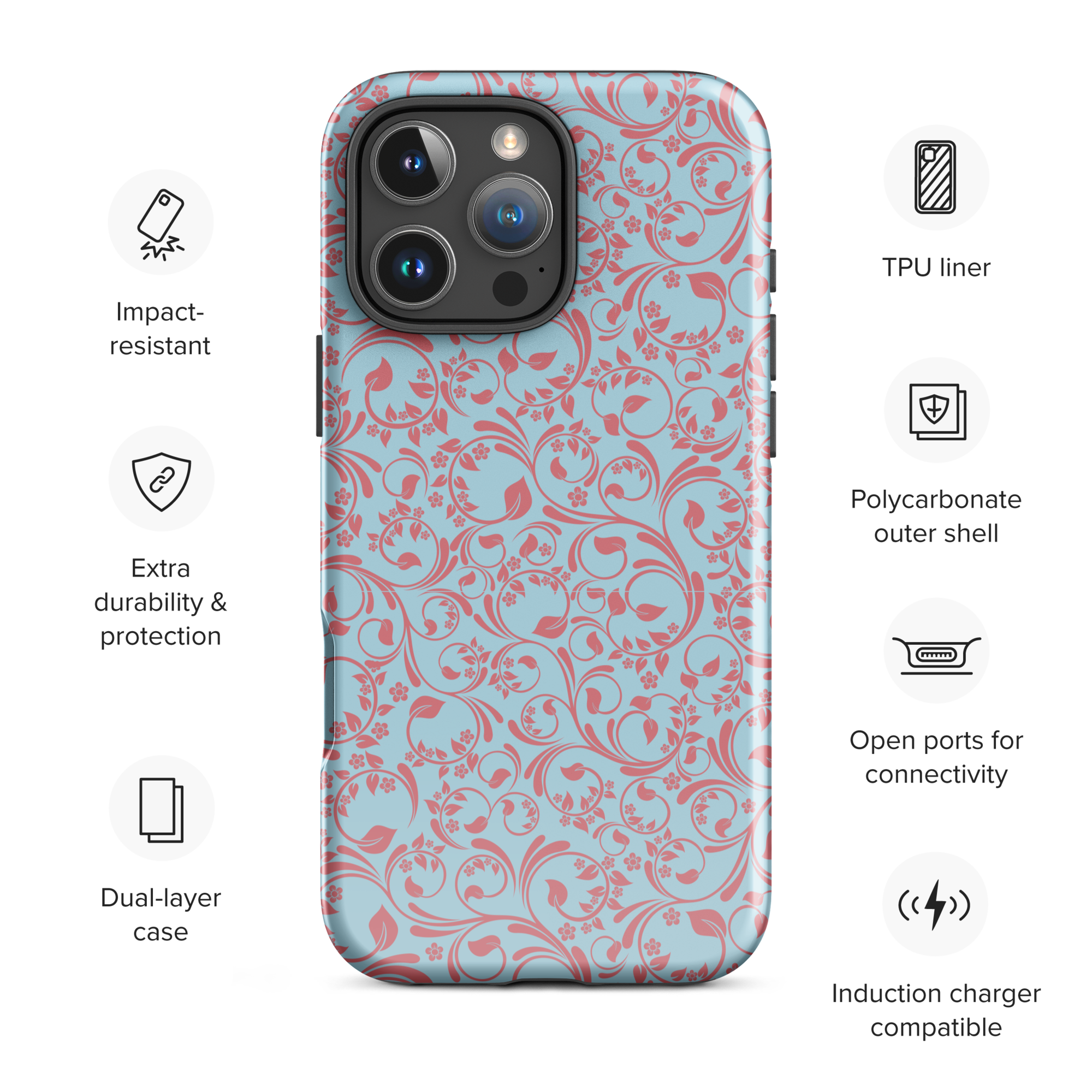 Whimsical Flower Bloom Tough Case for iPhone