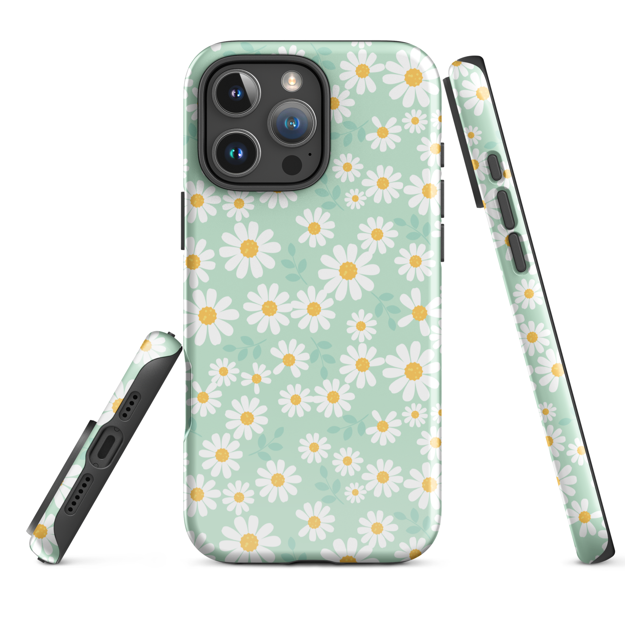 Mint Daisy Delight Tough Case for iPhone
