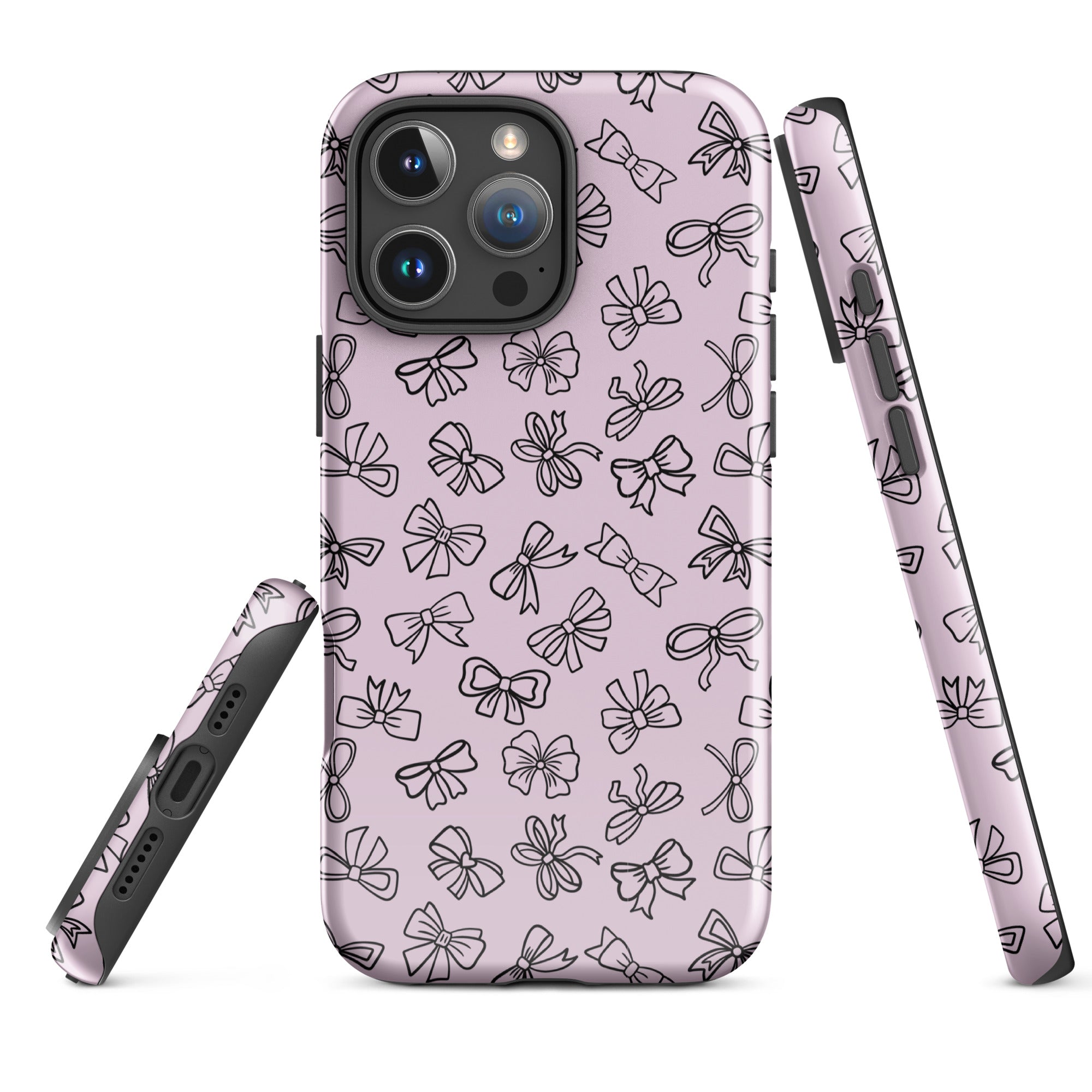 Dusty Pink Bows Tough Case for iPhone