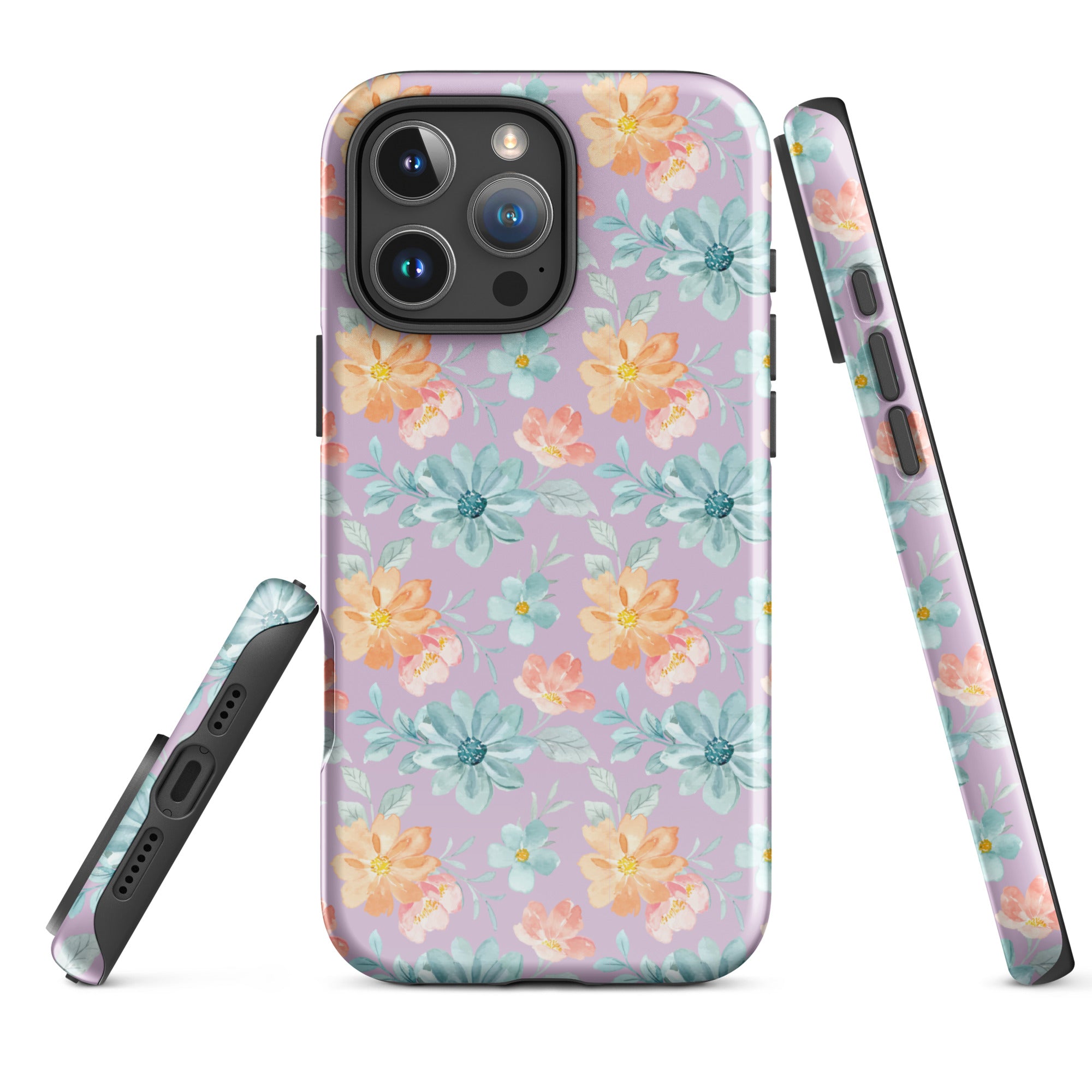 Watercolor Flowers Tough Case for iPhone