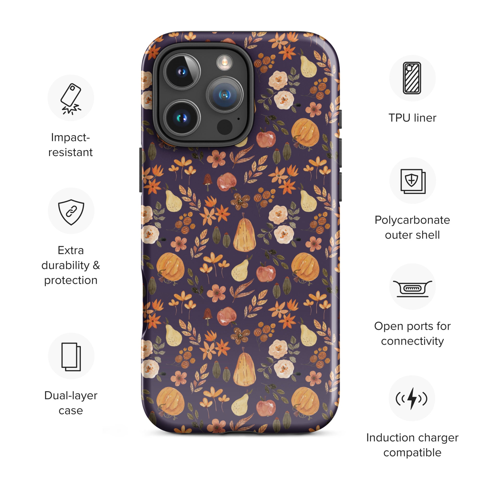 Autumn Harvest Floral Tough Case for iPhone