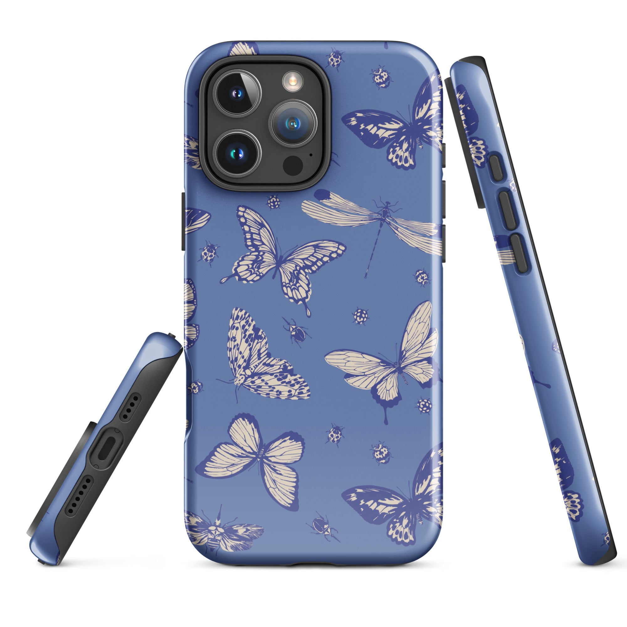 Butterfly Garden Blue Tough Case for iPhone