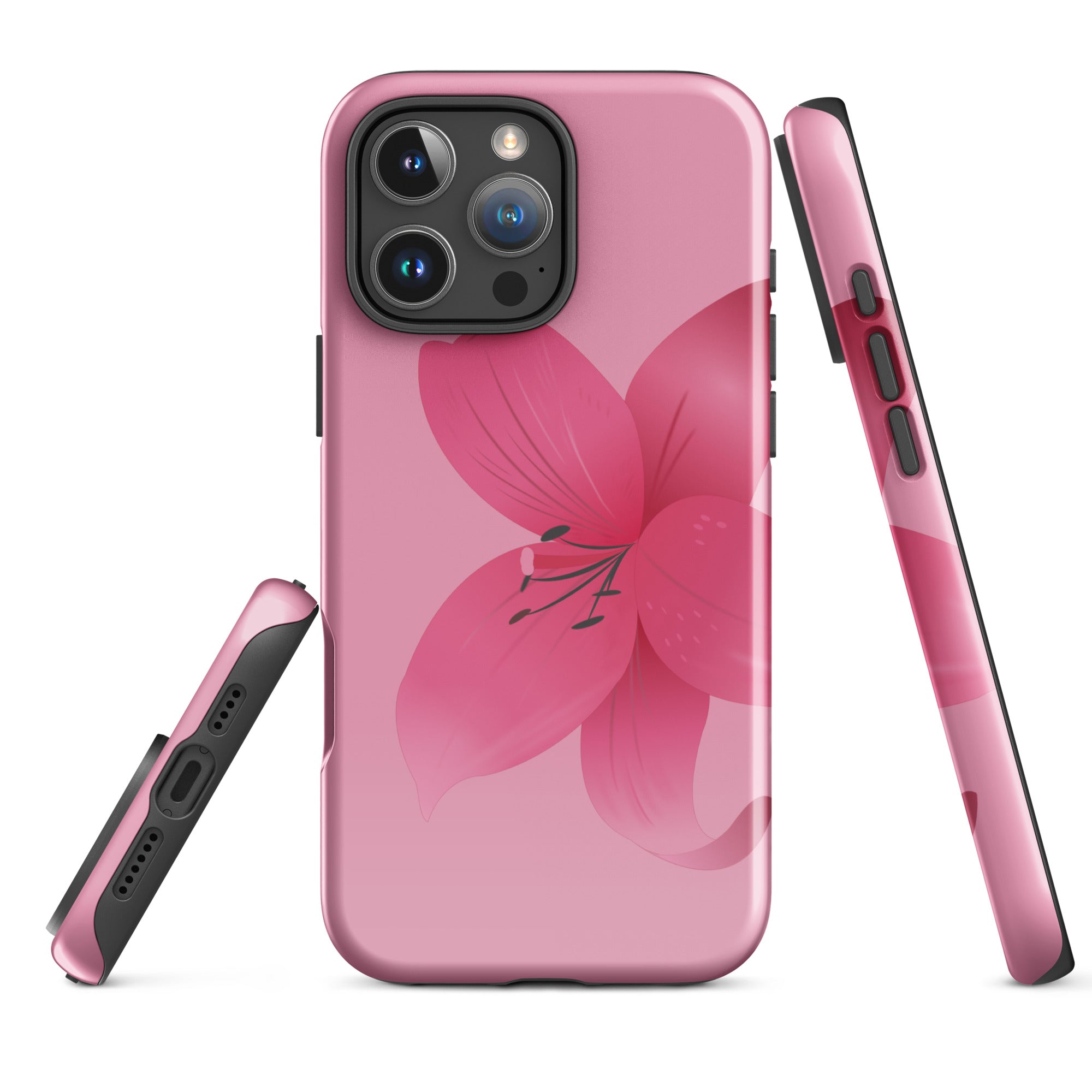 Pink Lily Bloom Tough Case for iPhone