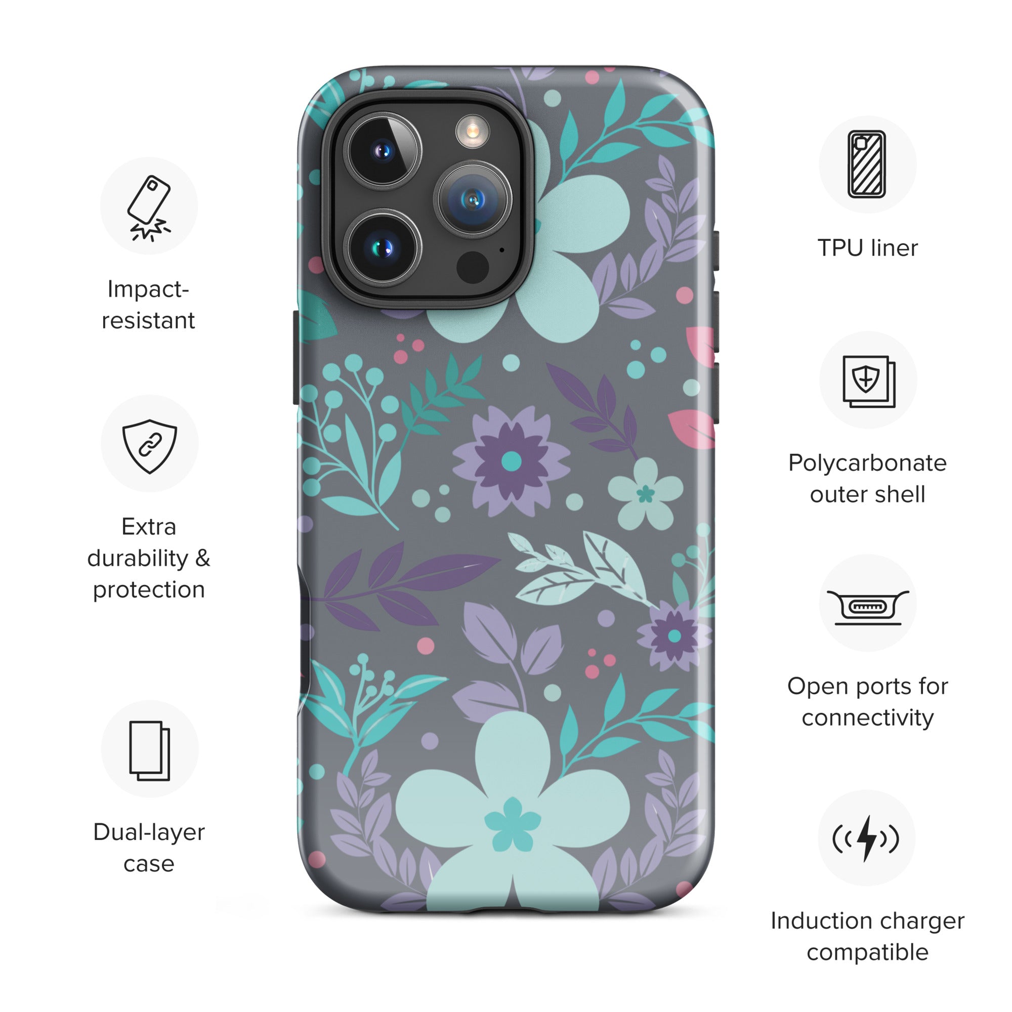 Moody Botanical Bloom Tough Case for iPhone