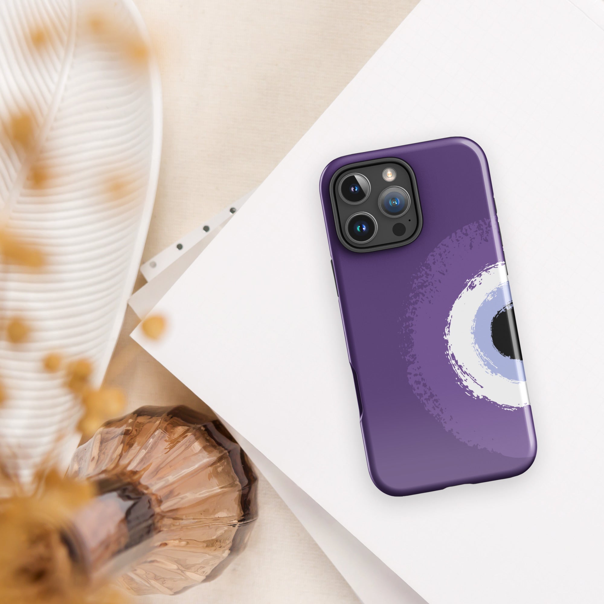 Royal Purple Evil Eye Tough Case for iPhone