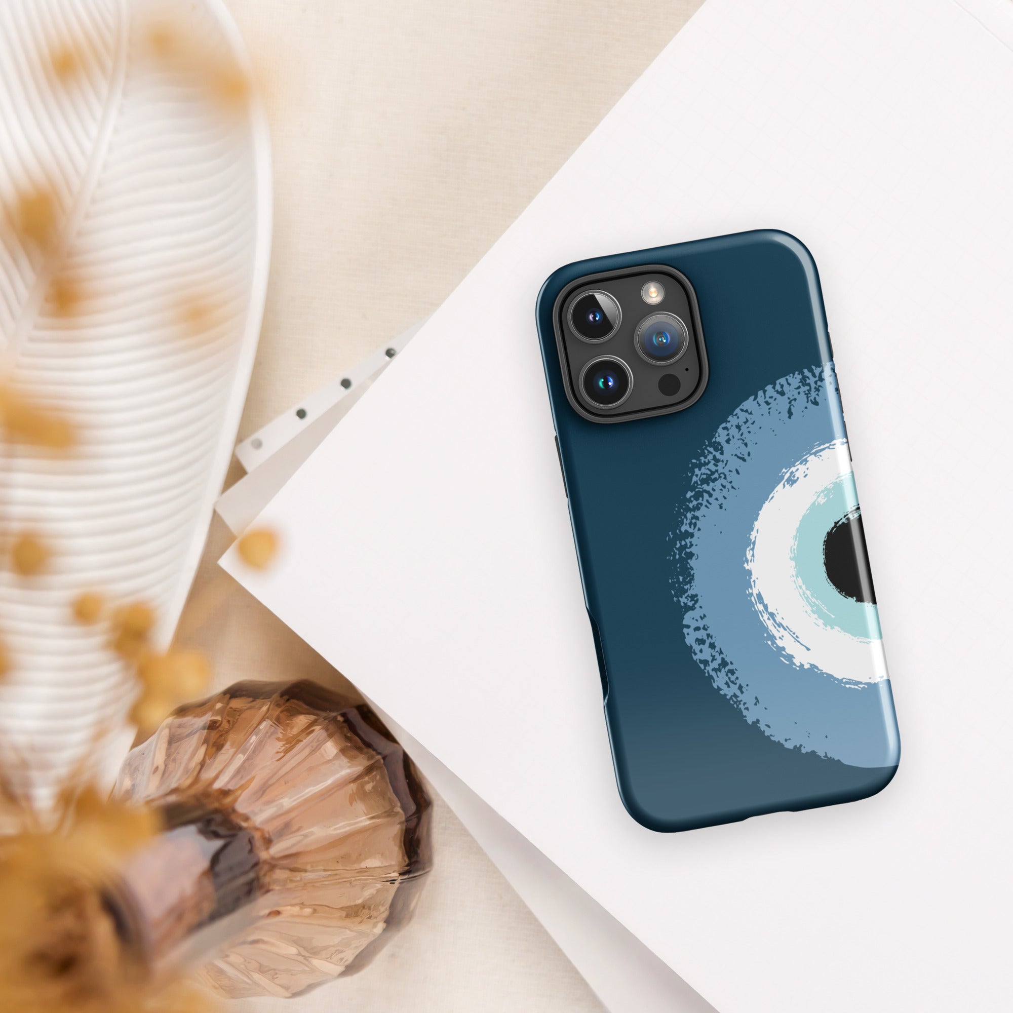 Royal Blue Evil Eye Tough Case for iPhone