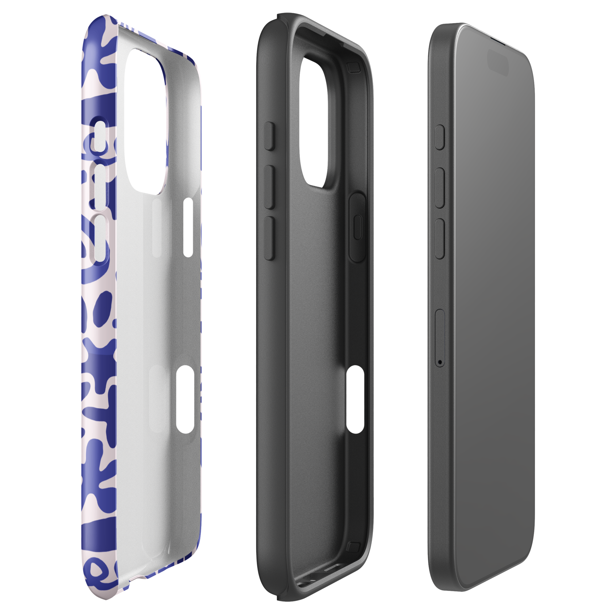 Abstract Indigo Splash Tough Case for iPhone