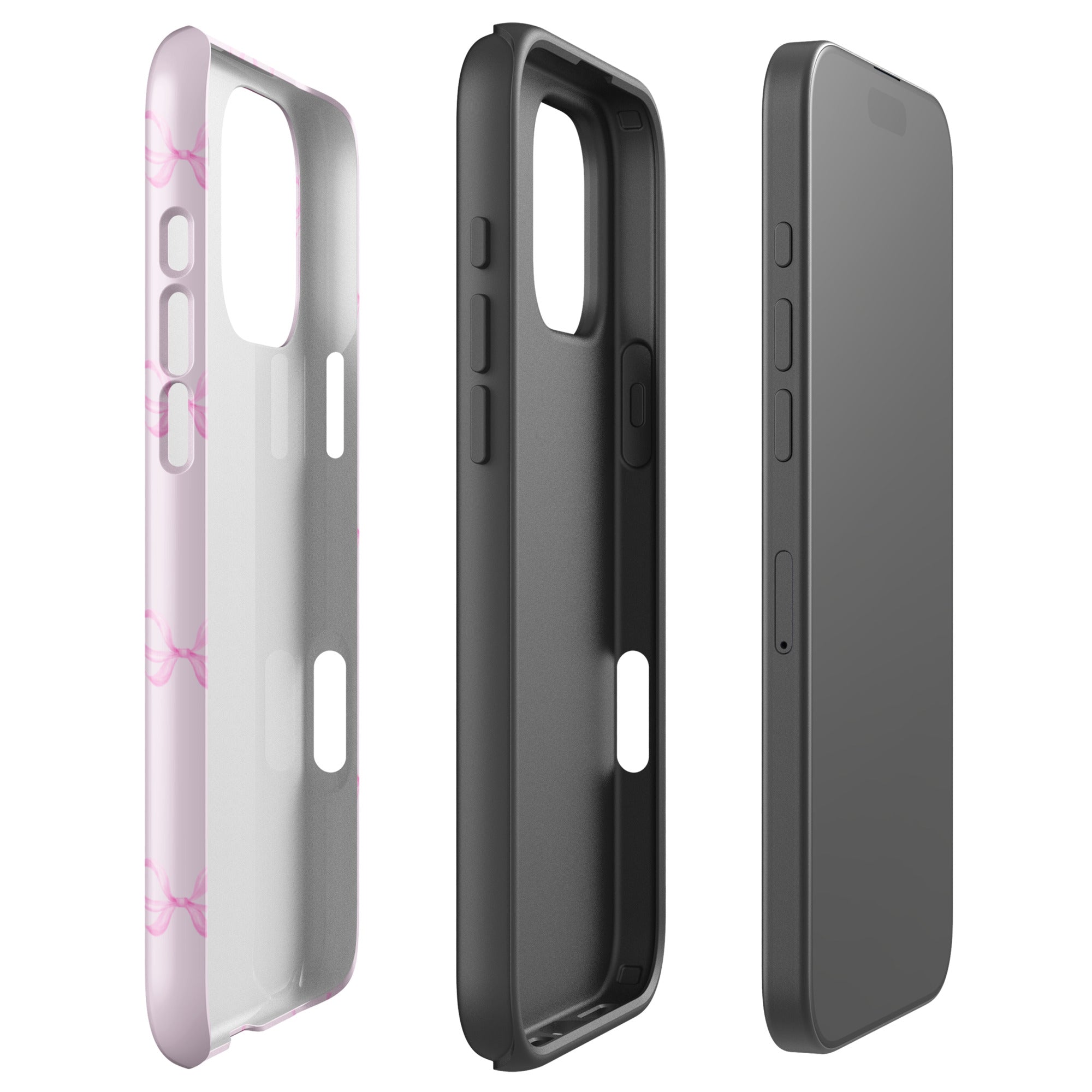Pink Bow Charm Tough Case for iPhone