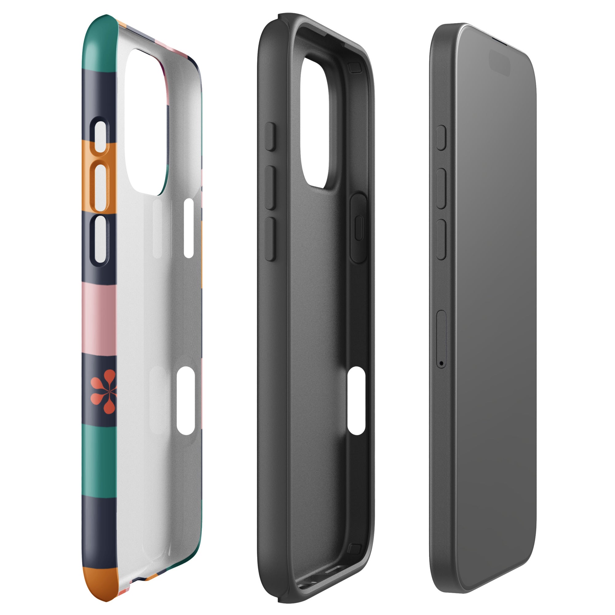 Retro Checkerboard Icons Tough Case for iPhone