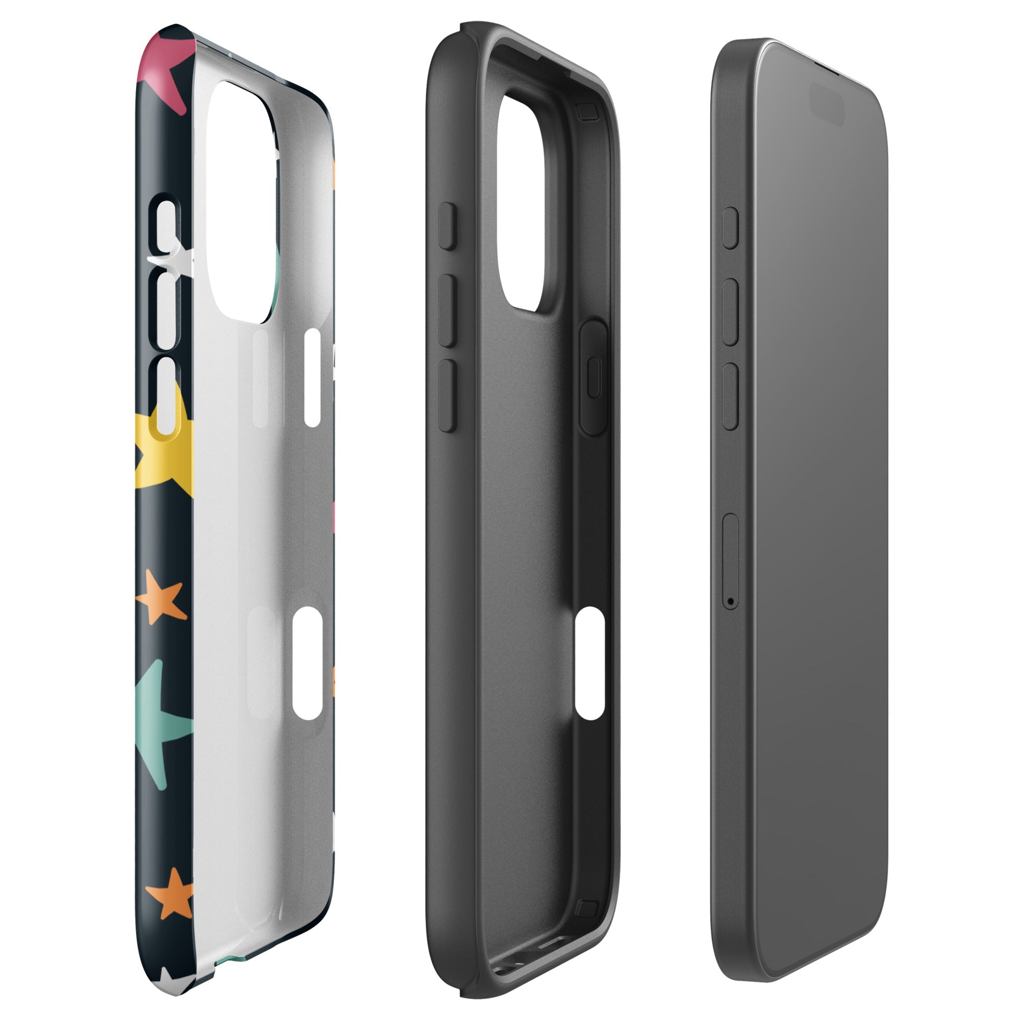 Colorful Star Pattern Tough Case for iPhone
