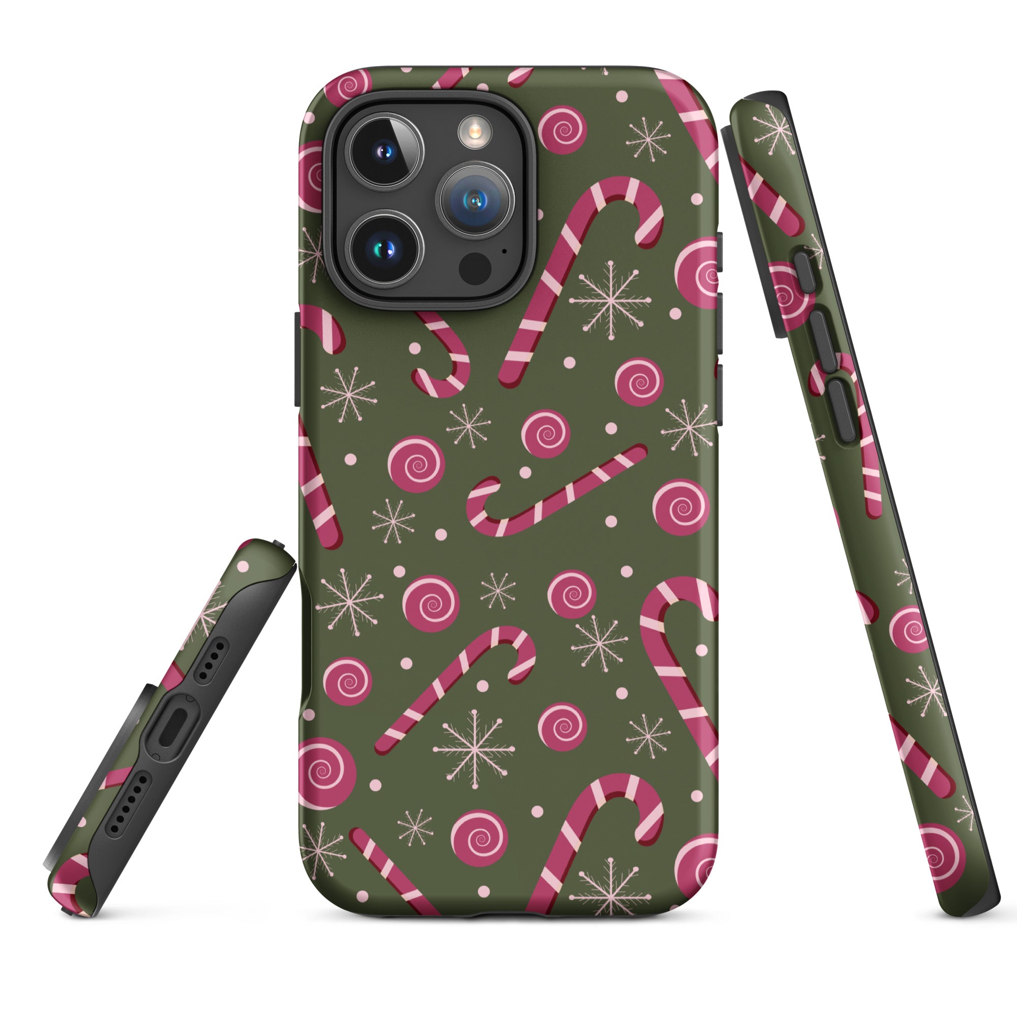 Pink Candy Cane Tough Case for iPhone
