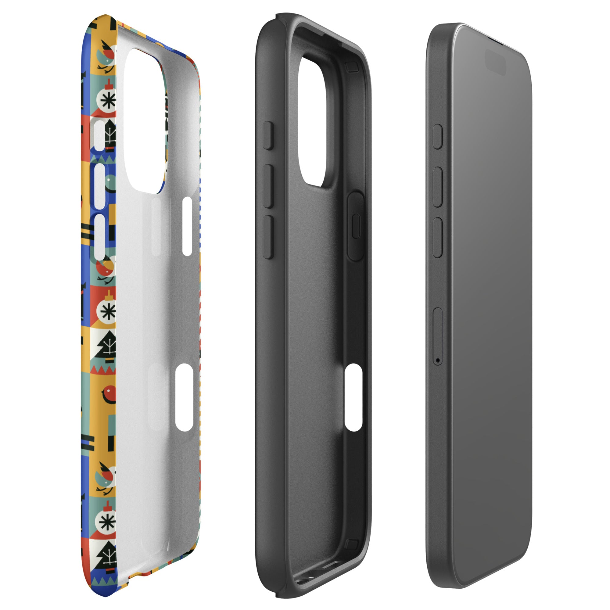 Retro Christmas Pattern Tough Case for iPhone