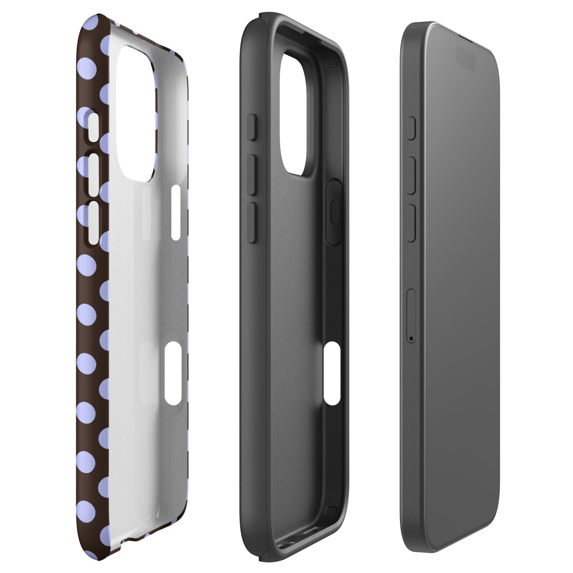 Chocolate Brown Polka Dot Tough Case for iPhone