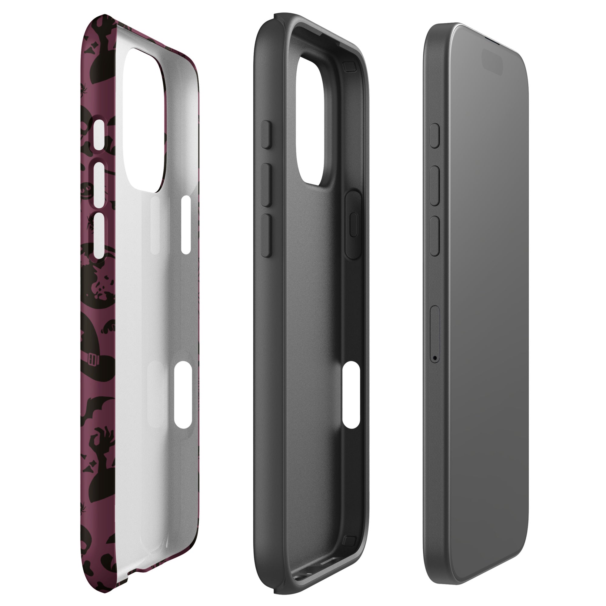 Burgundy Spooky Halloween Tough Case for iPhone