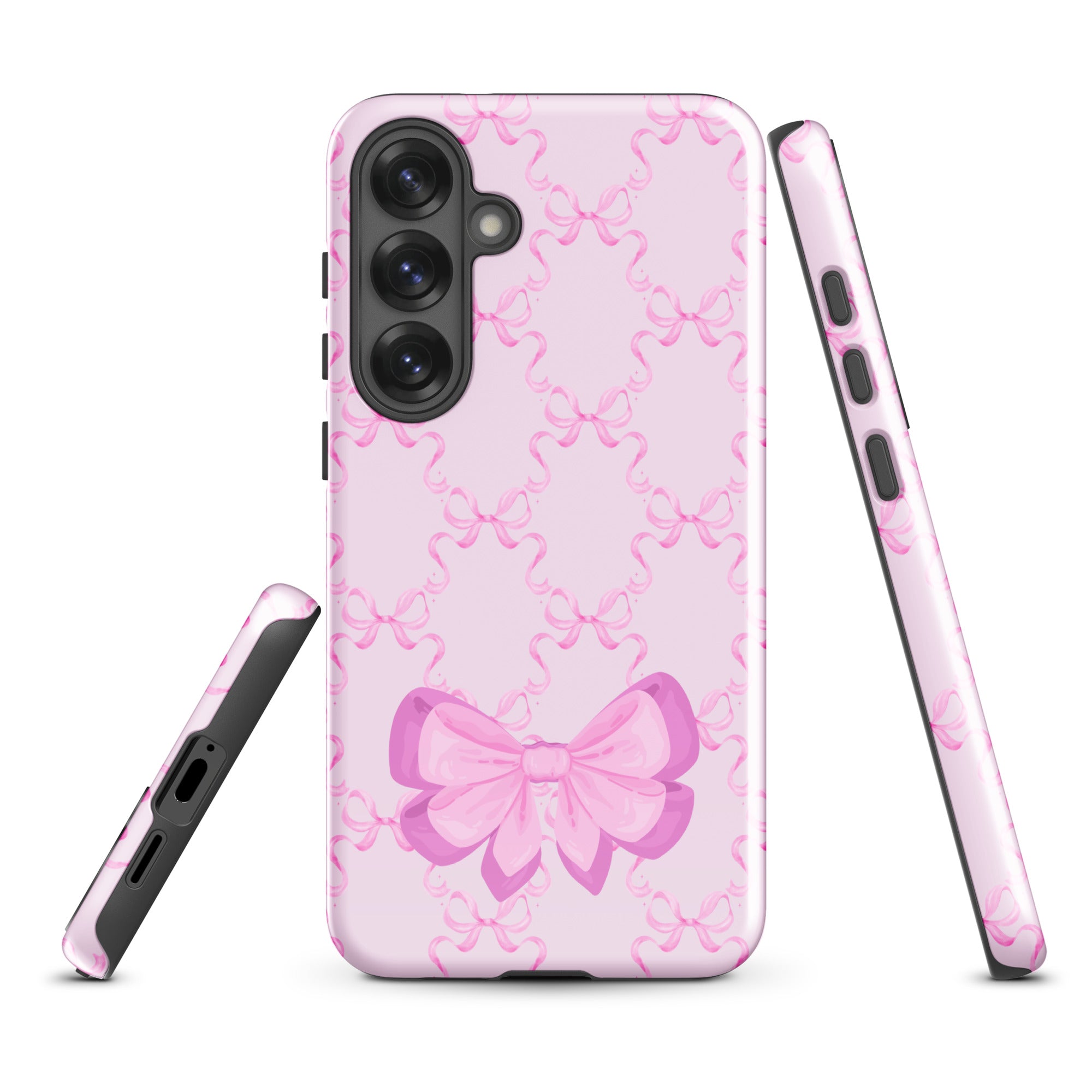 Pink Bow Charm Tough Case for Samsung