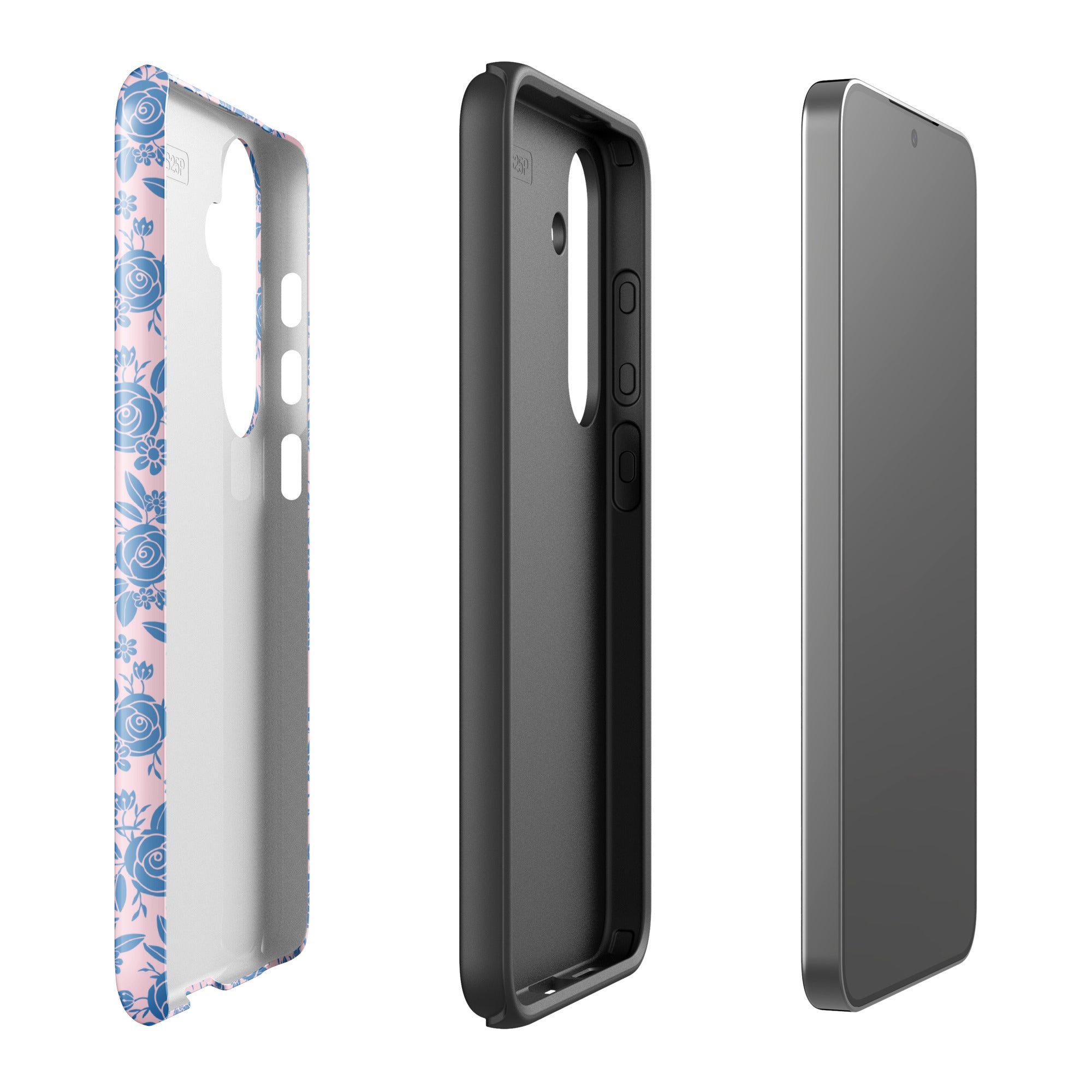 Blue Rose Floral Tough Case for Samsung