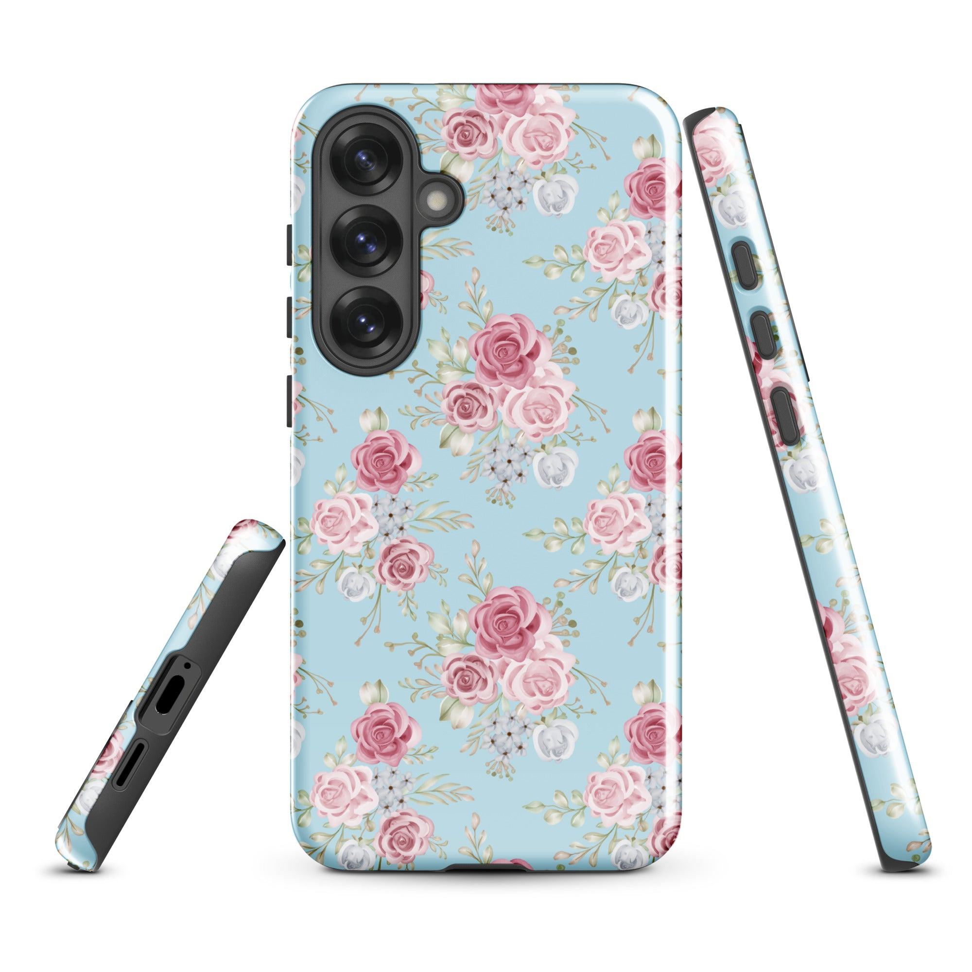 Dusty Rose Floral Tough Case for Samsung