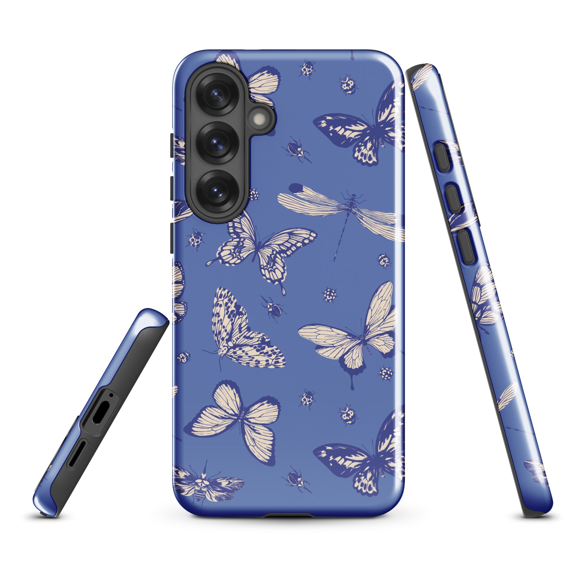 Butterfly Garden Blue Tough Case for Samsung