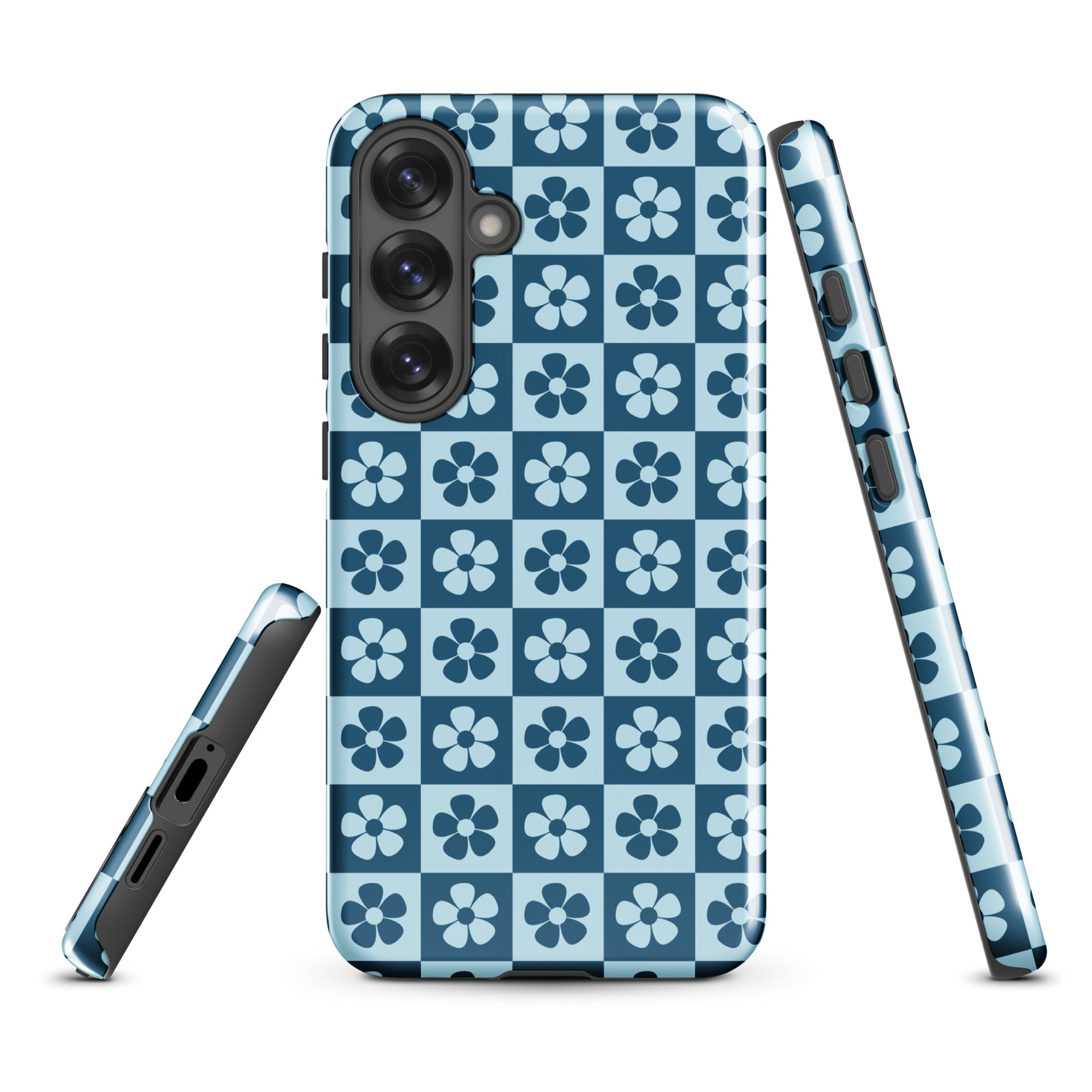 Mod Floral Checker Tough Case for Samsung