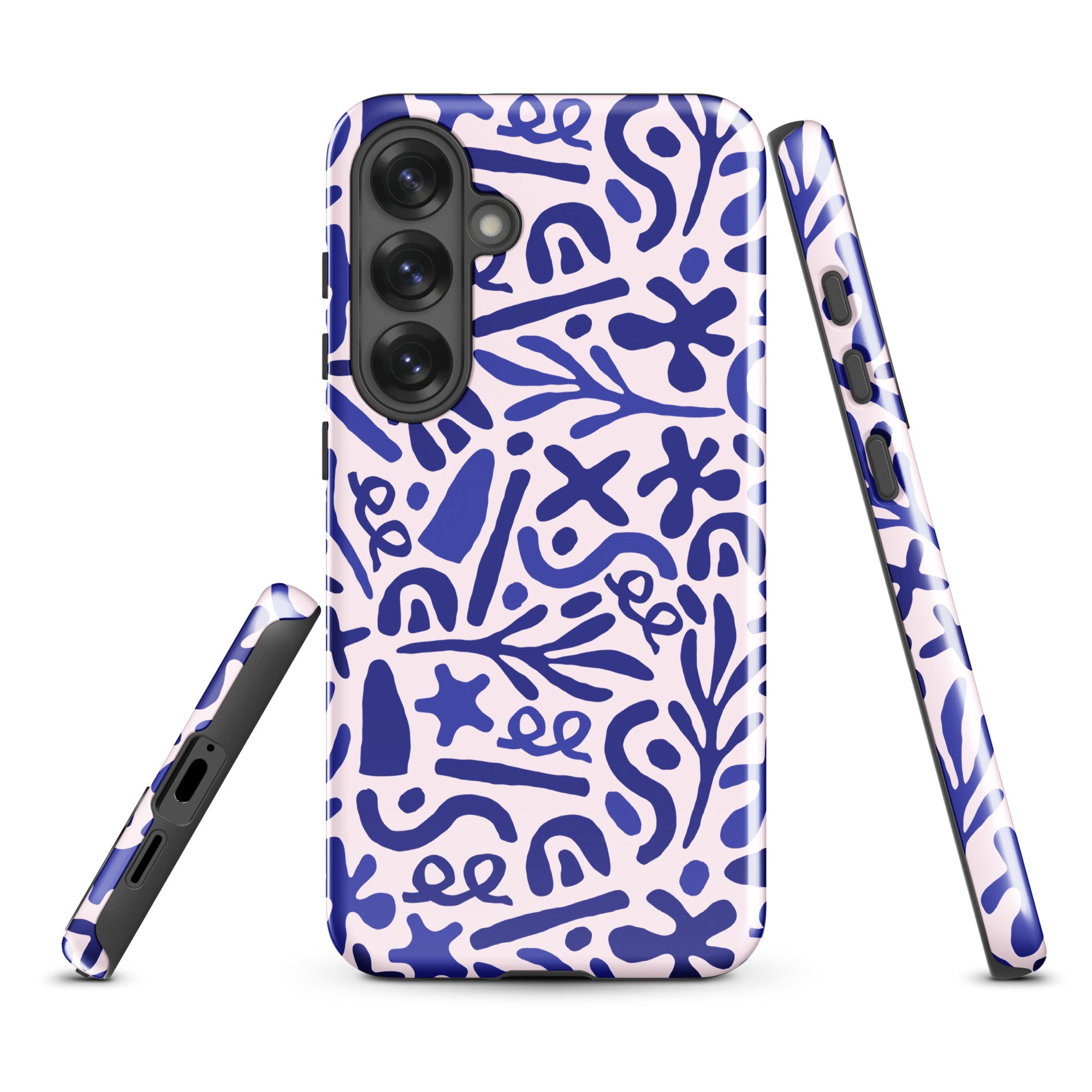 Abstract Indigo Splash Tough Case for Samsung
