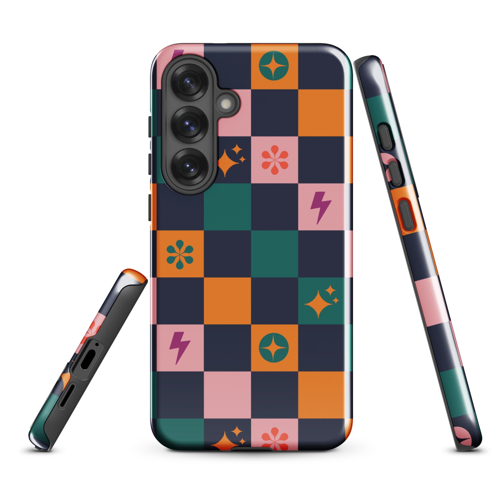Retro Checkerboard Icons Tough Case for Samsung