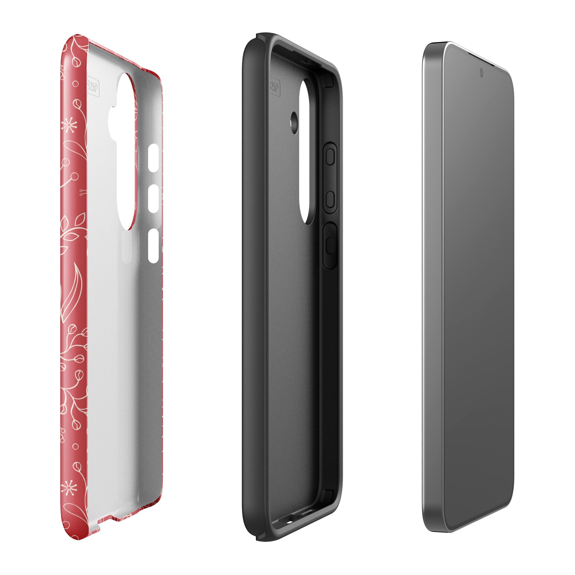 Coral Floral Sketch Tough Case for Samsung