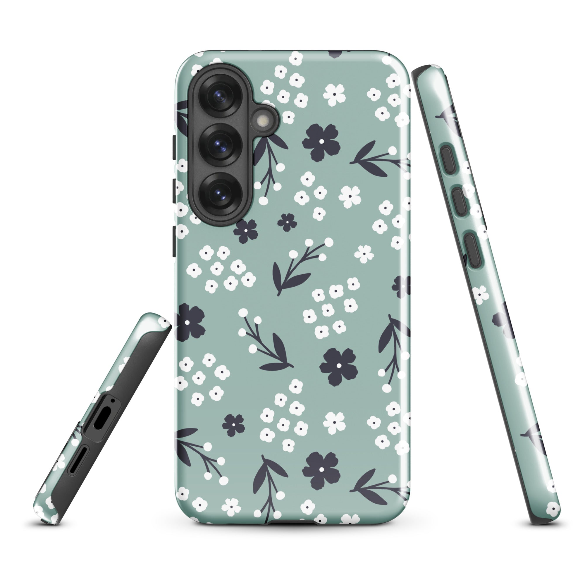 Sage Floral Pattern Tough Case for Samsung