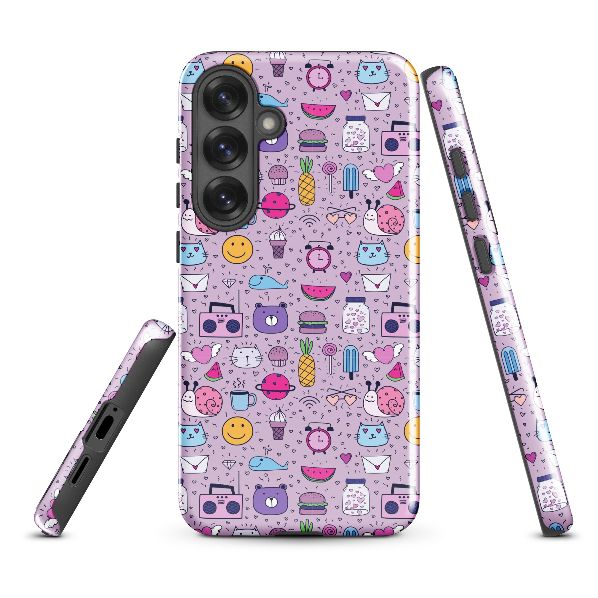 Kawaii Pastel Doodle Tough Case for Samsung