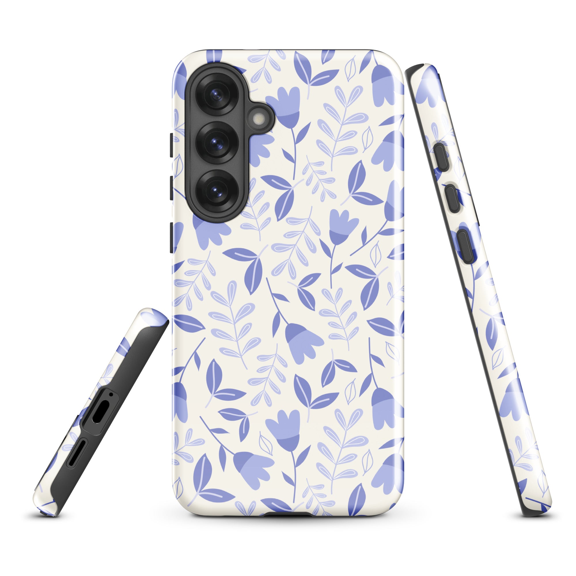 Minimal Floral Charm Tough Case for Samsung