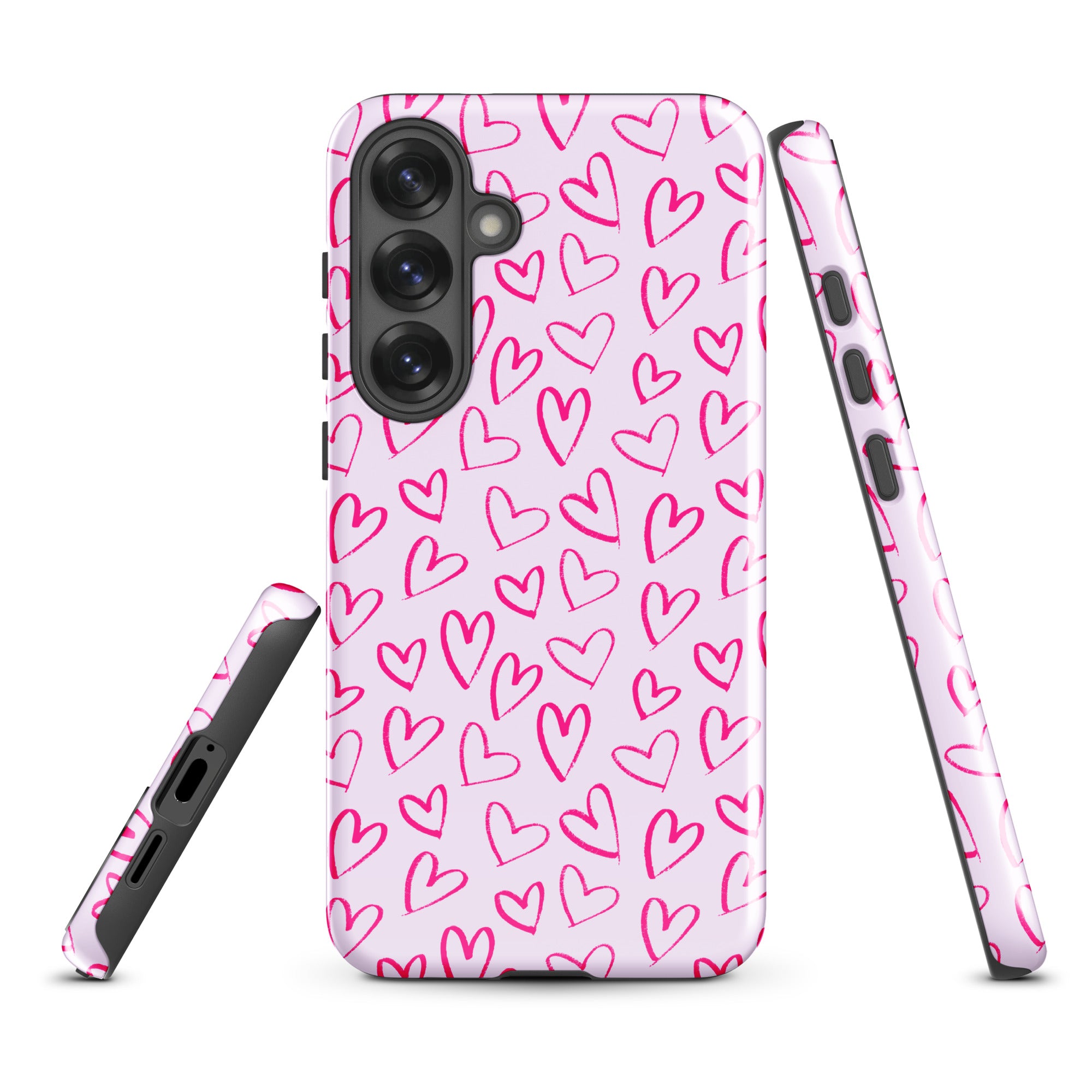 Heartbeats in Pink Tough Case for Samsung