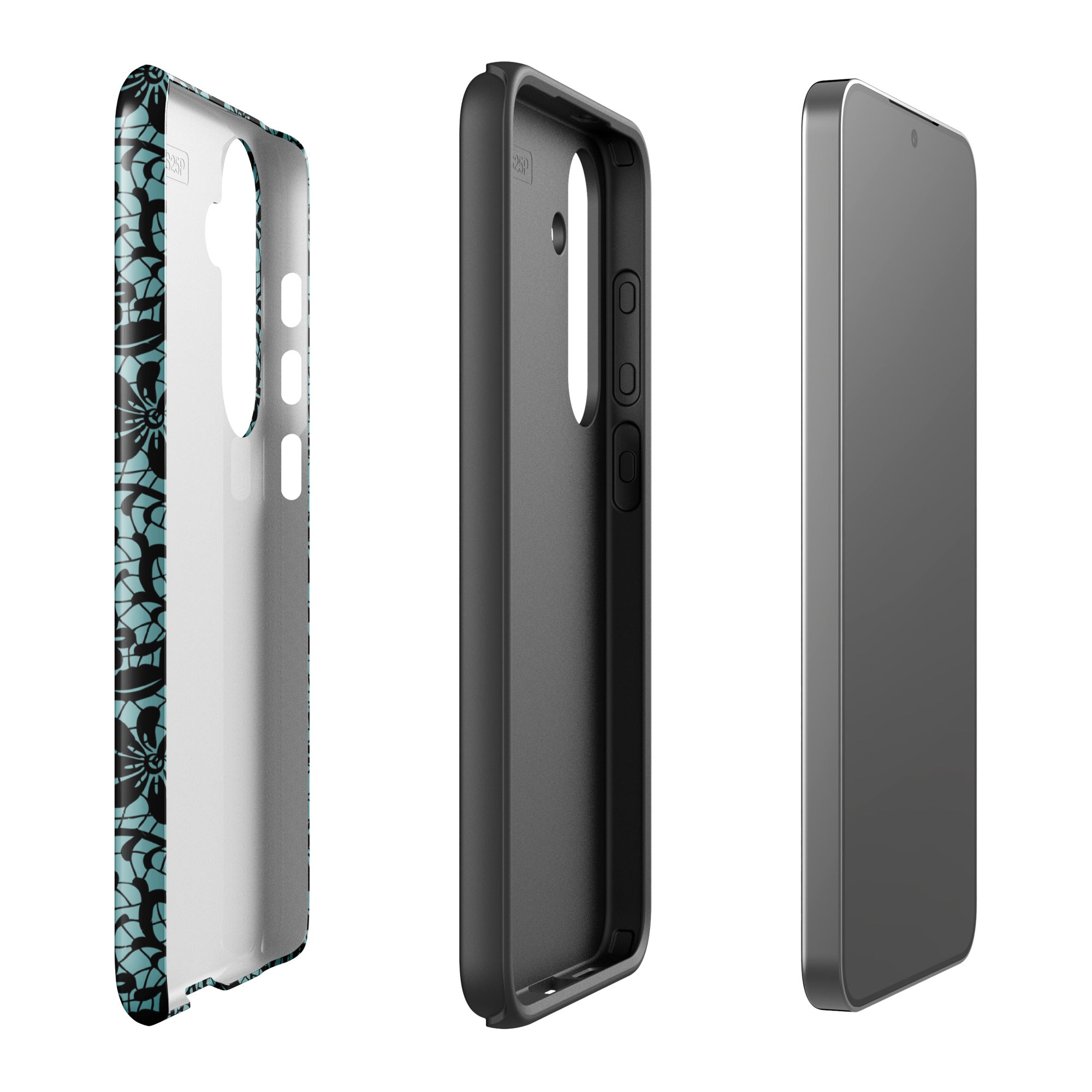 Black Lace Teal Tough Case for Samsung